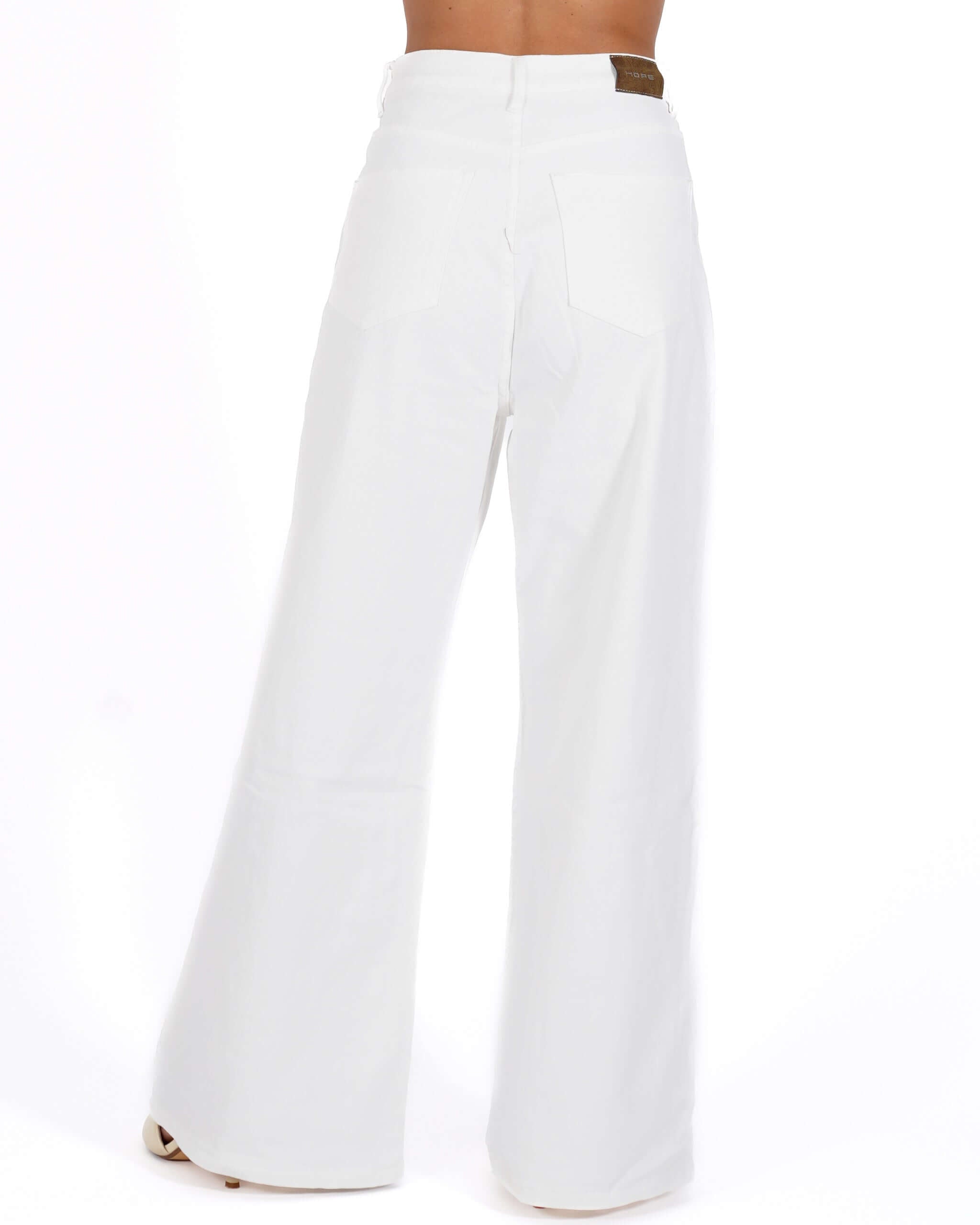 Jeans stretch gamba larga con vita regolare - Antonia