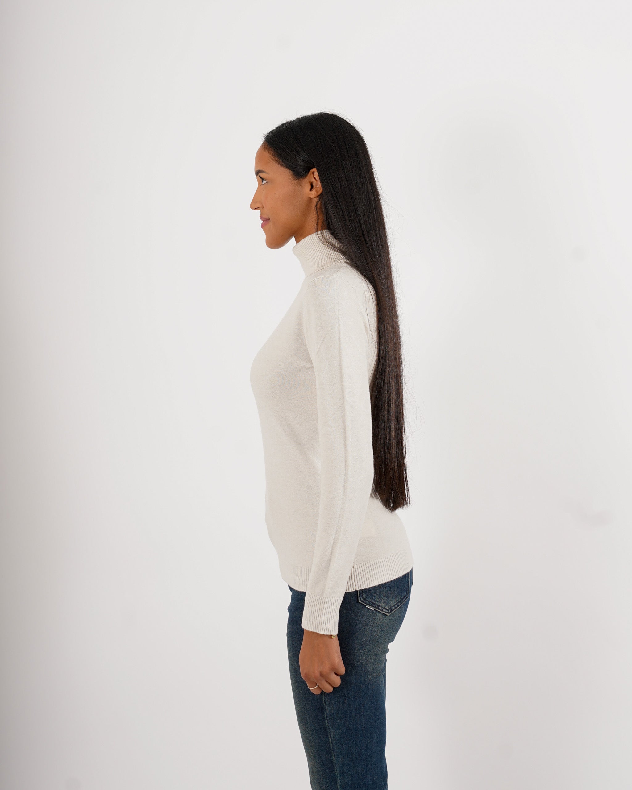 Maglia collo alto in mano viscosa - Tabaccaio