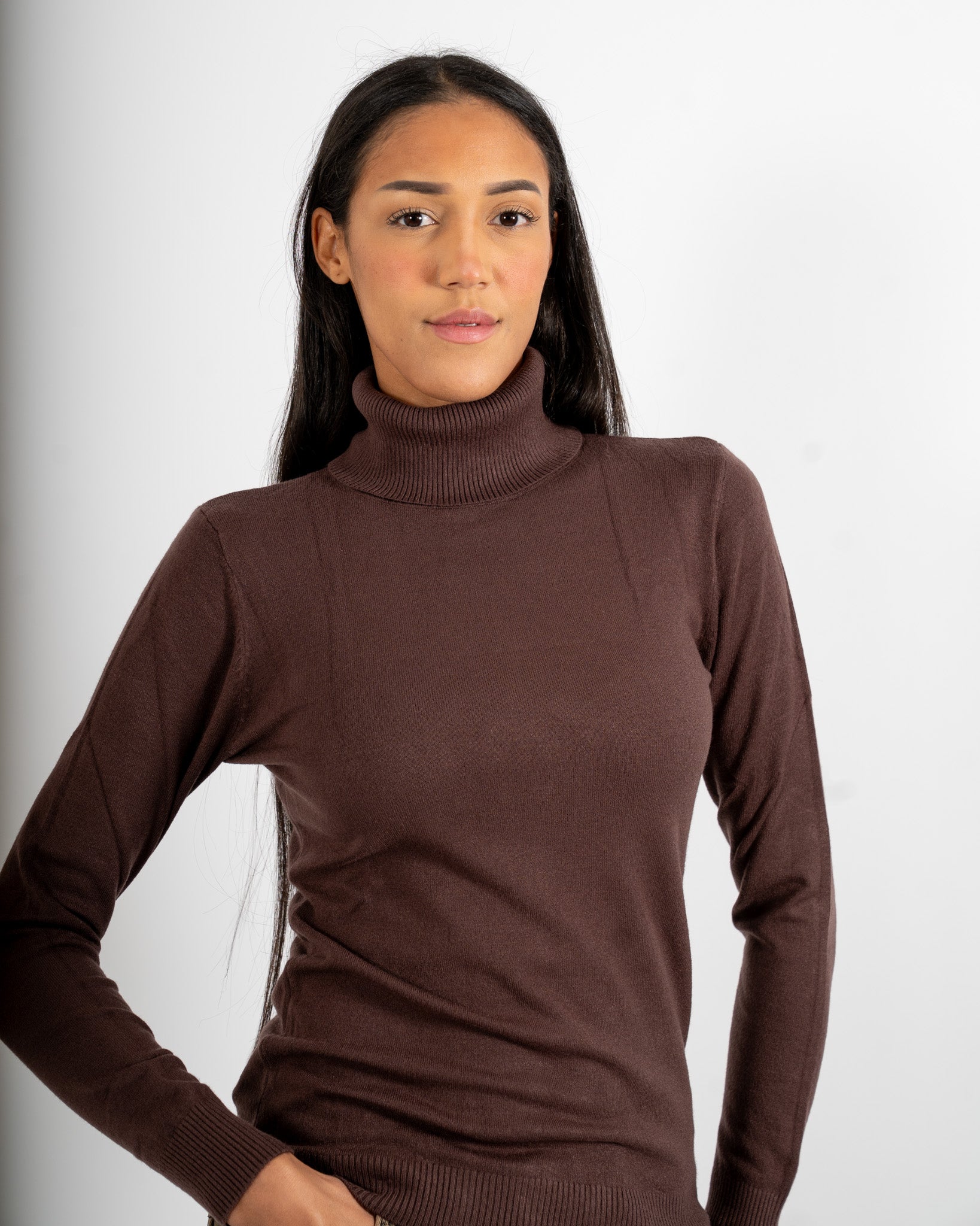 Maglia collo alto in mano viscosa - Tabaccaio