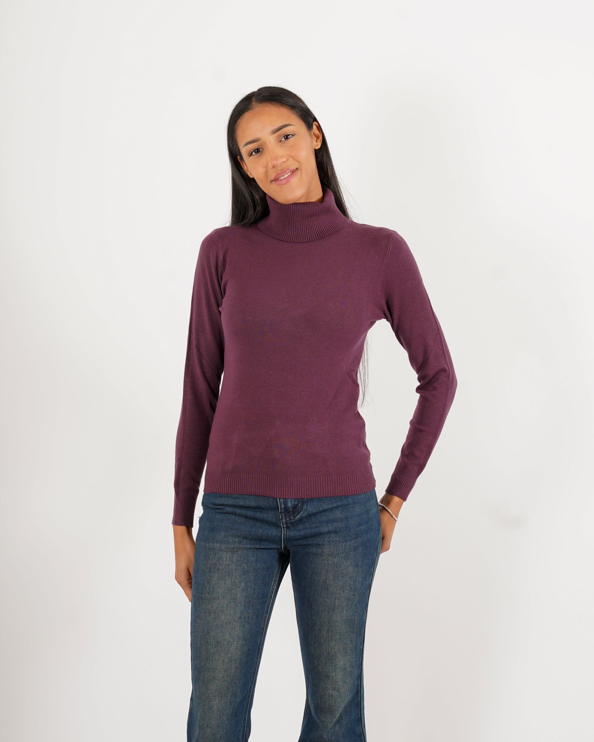 Maglia collo alto in mano viscosa - Tabaccaio