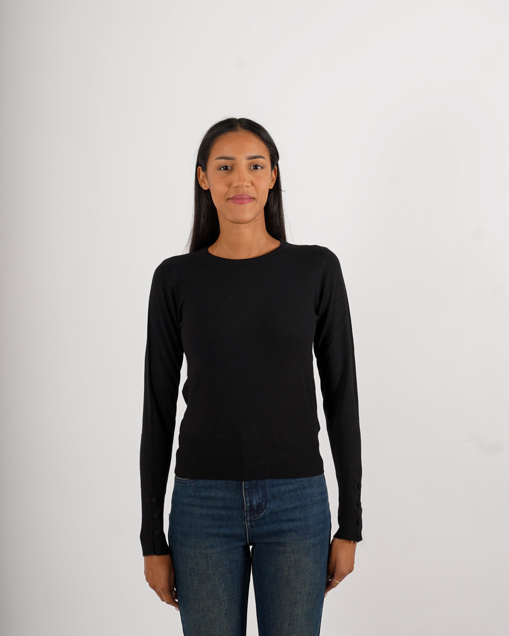 Maglia girocollo slim fit in mano viscosa - Canapa