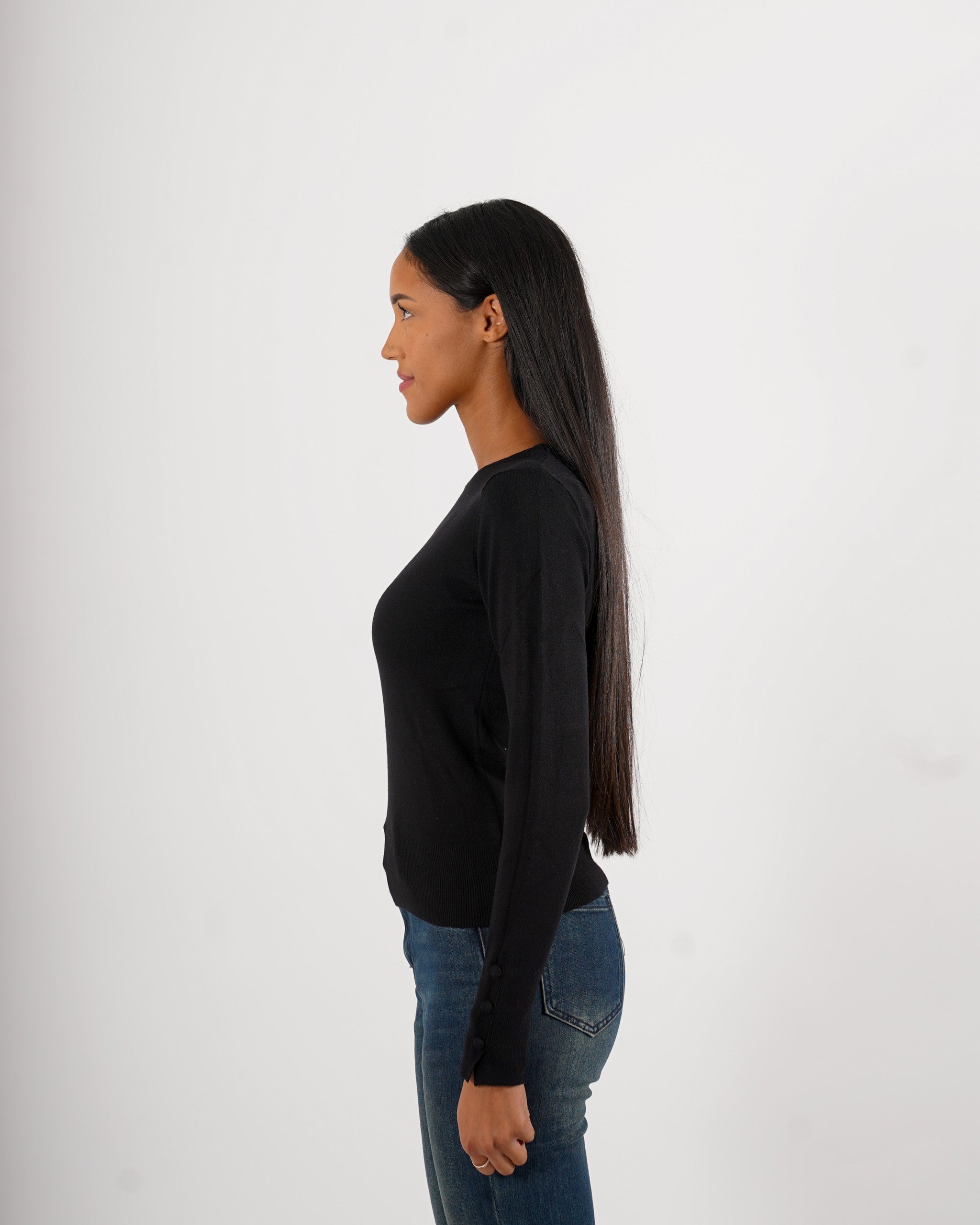 Maglia girocollo slim fit in mano viscosa - Canapa