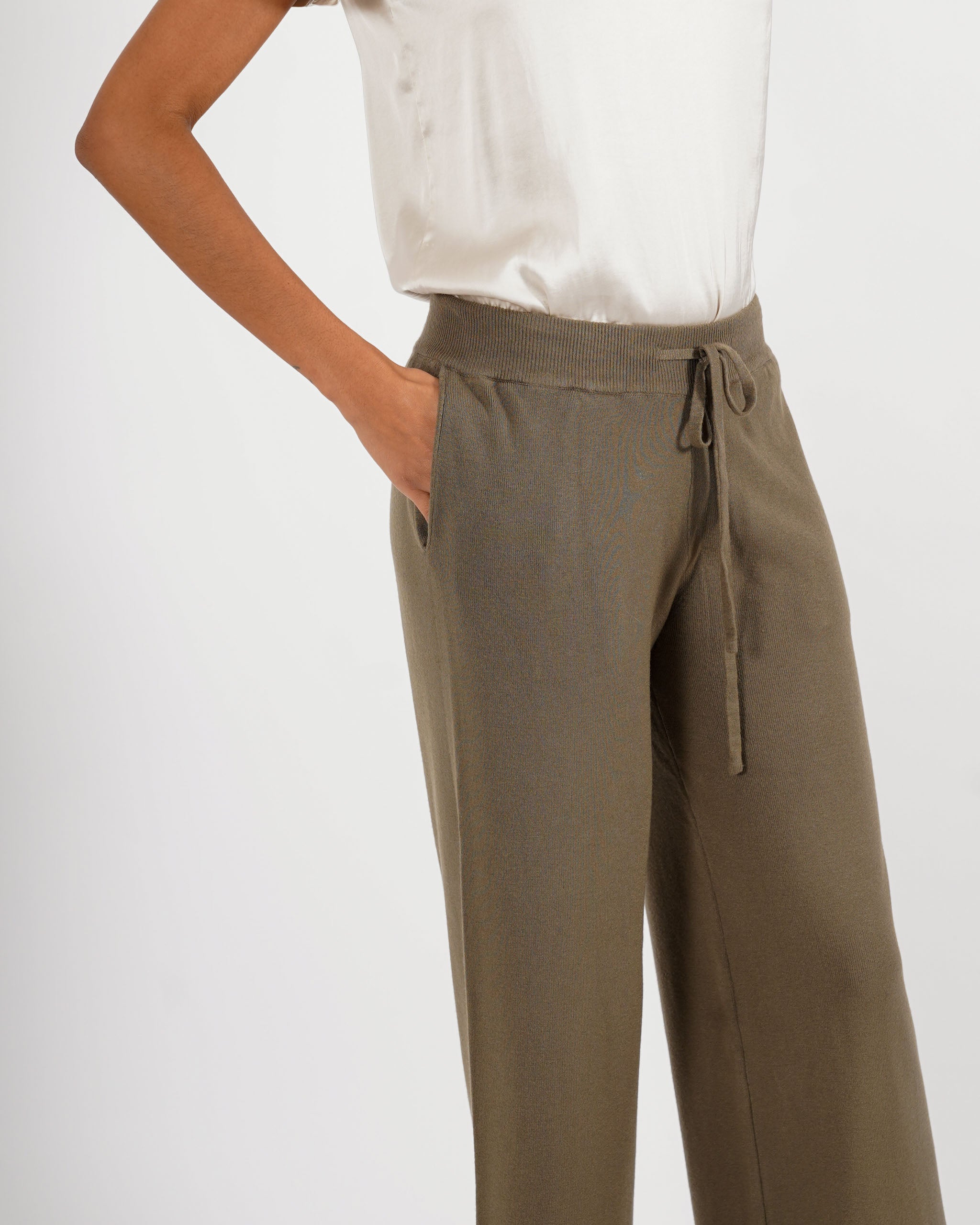 Pantaloni in maglia con bustino e coulisse - Logan