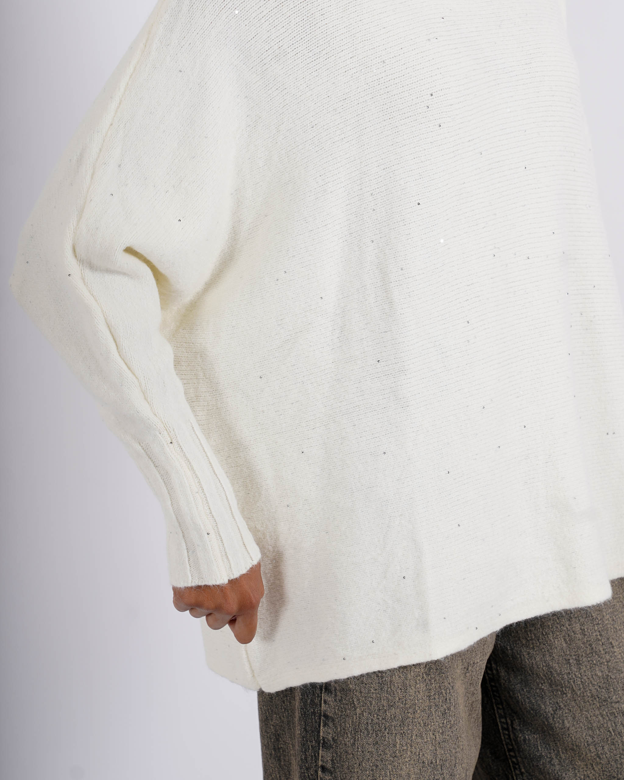 Maglia collo alto con manica a costa - Franz