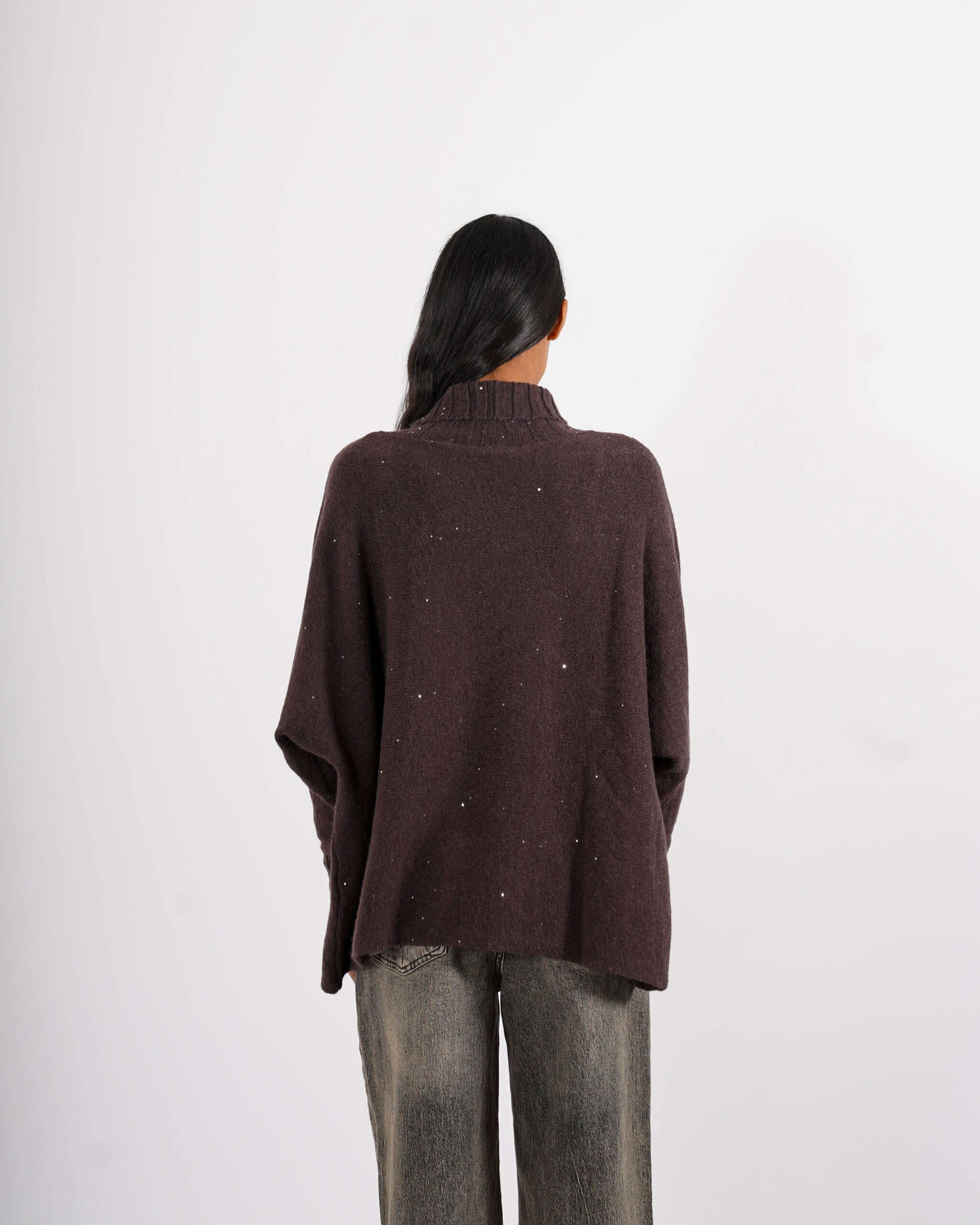 Maglia collo alto con manica a costa - Franz - Hope Fashion