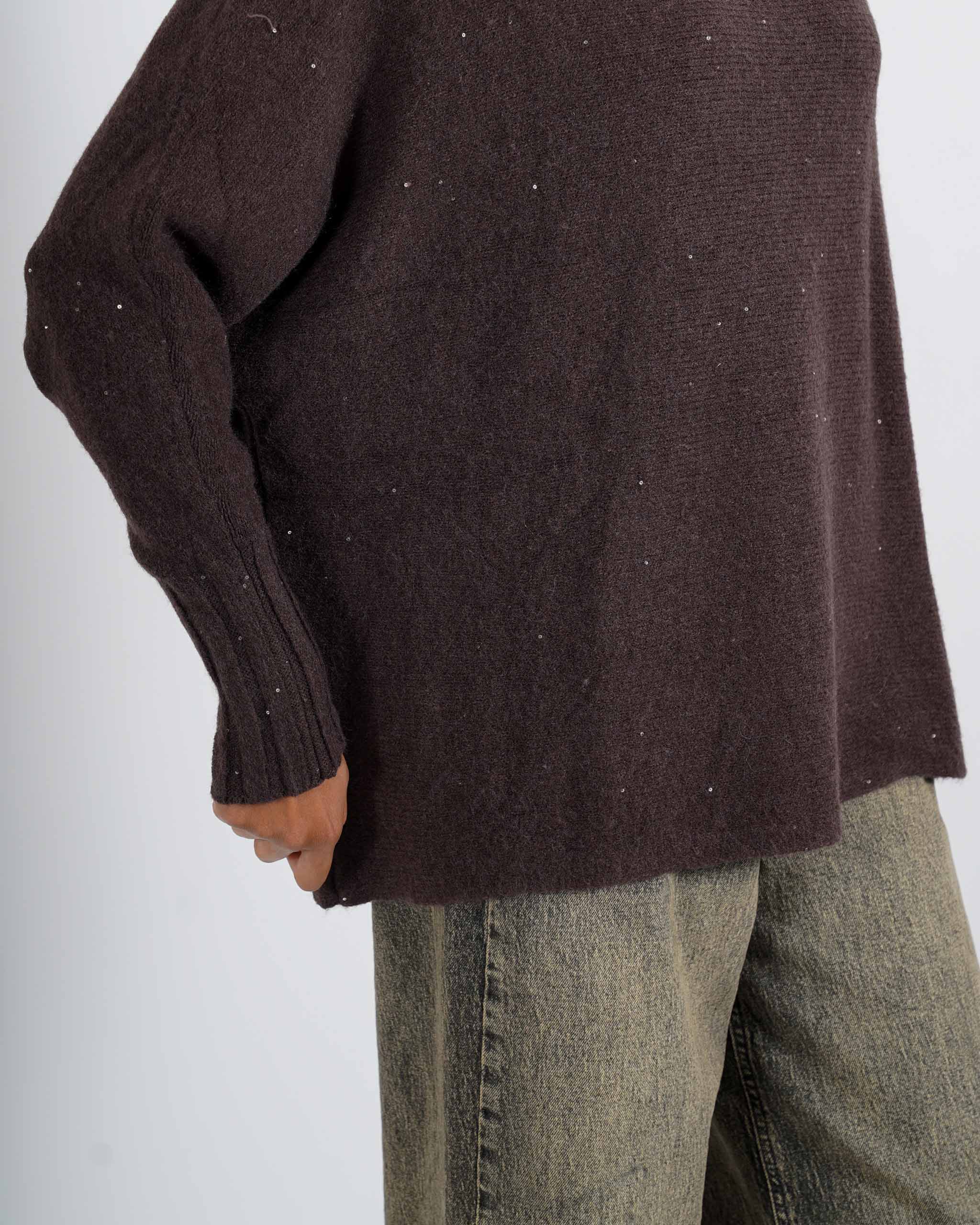 Maglia collo alto con manica a costa - Franz