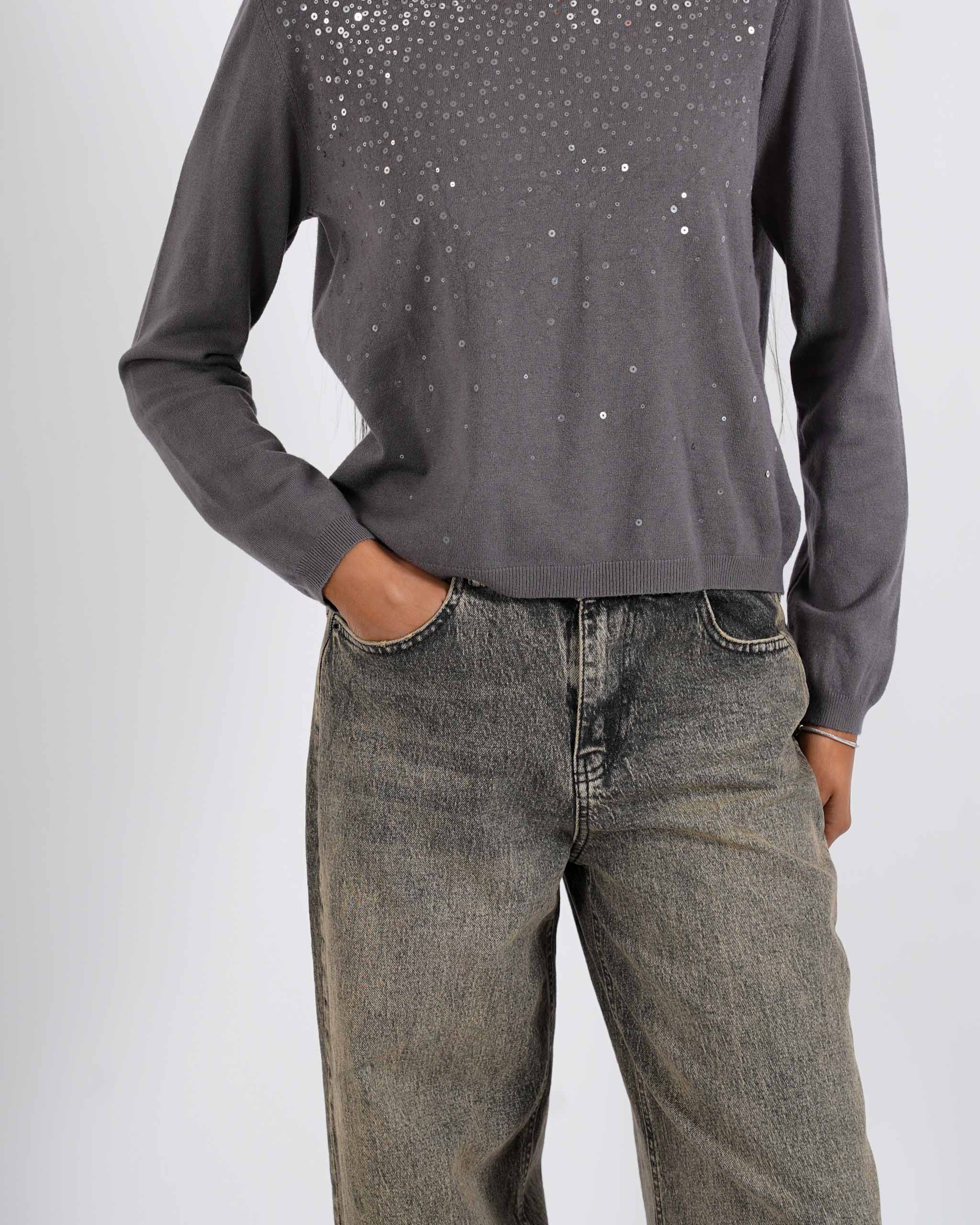 Maglia girocollo con paillettes - Geremia