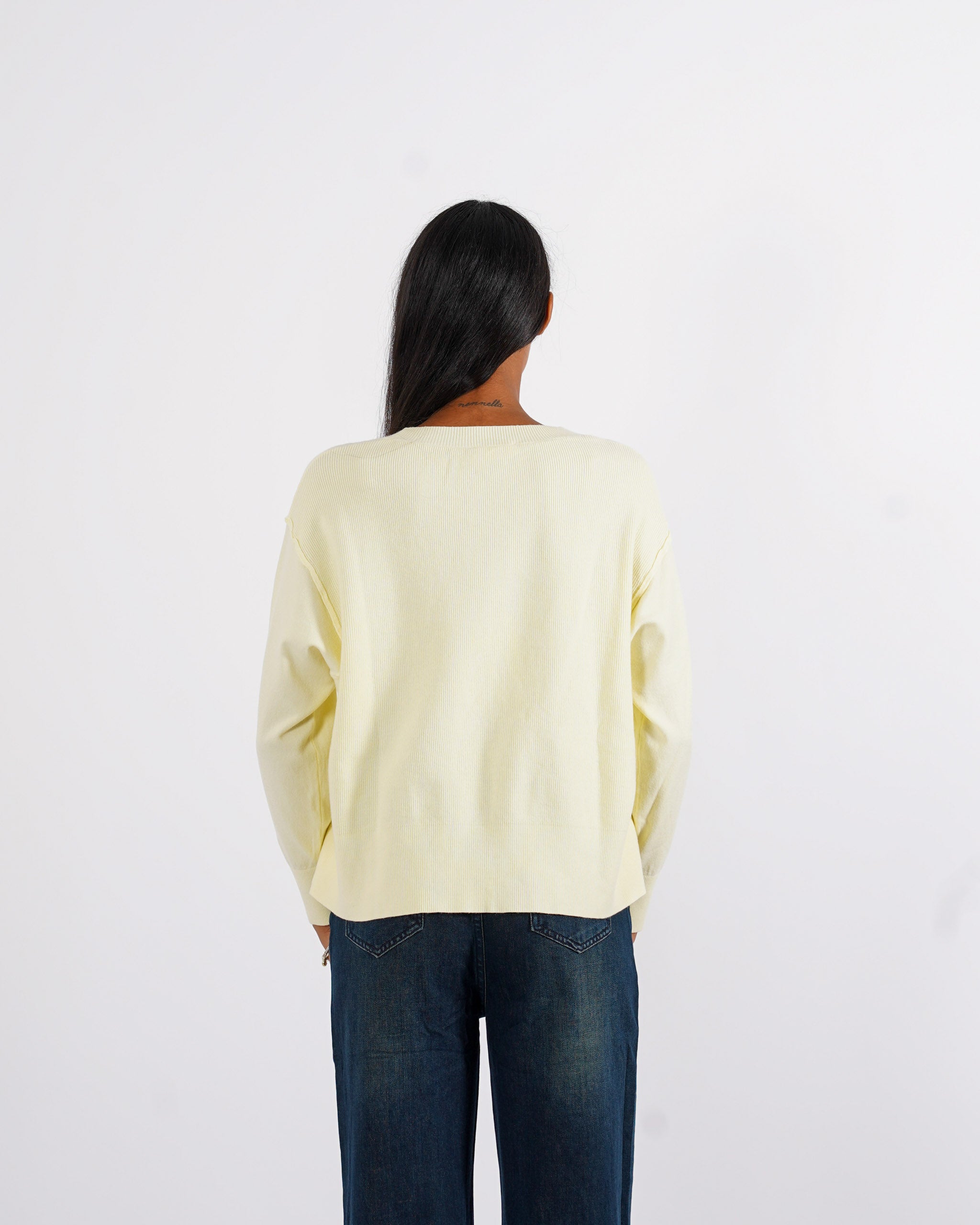 Maglia girocollo con maniche raglan e spacchi - Oringa