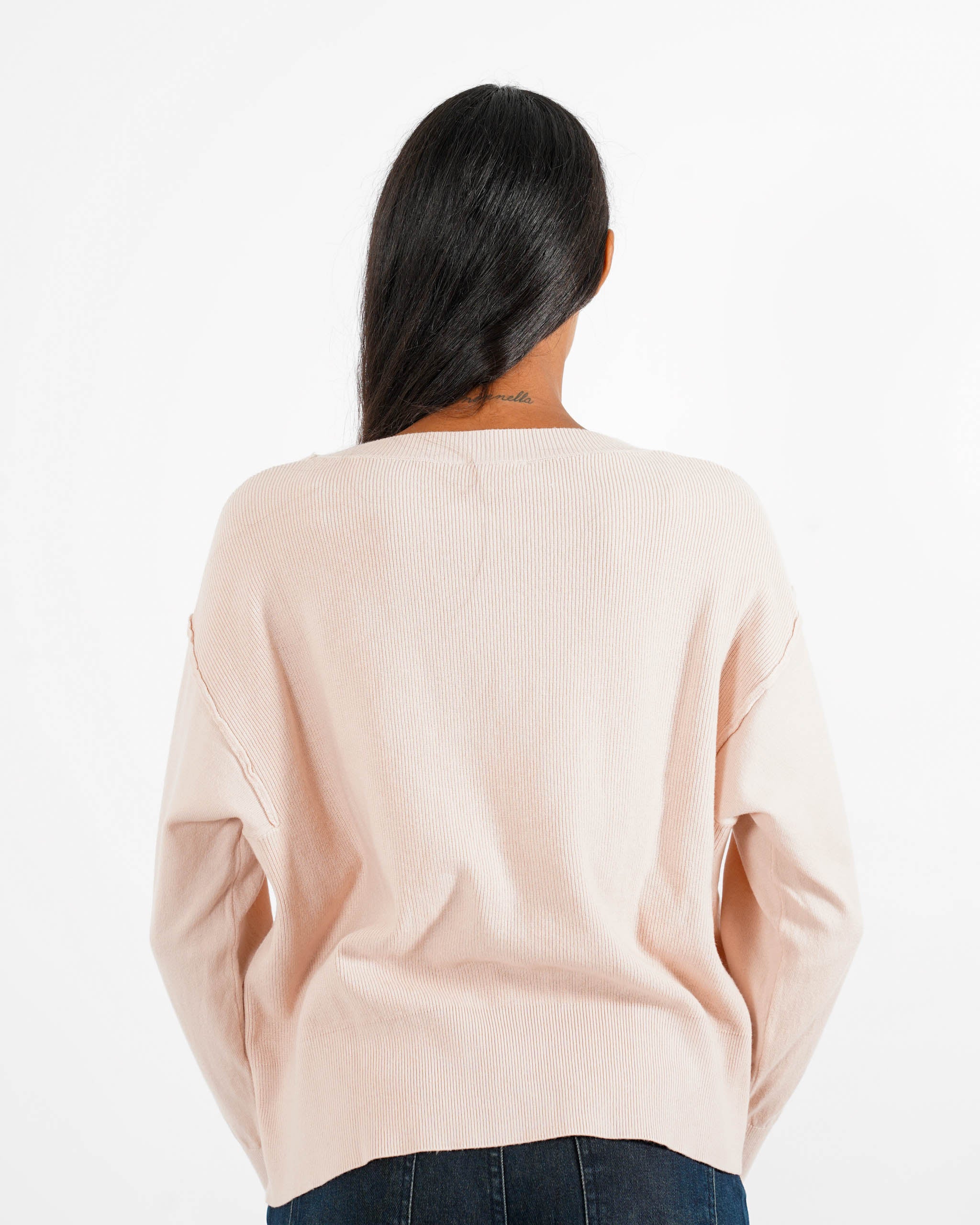 Maglia girocollo con maniche raglan e spacchi - Oringa