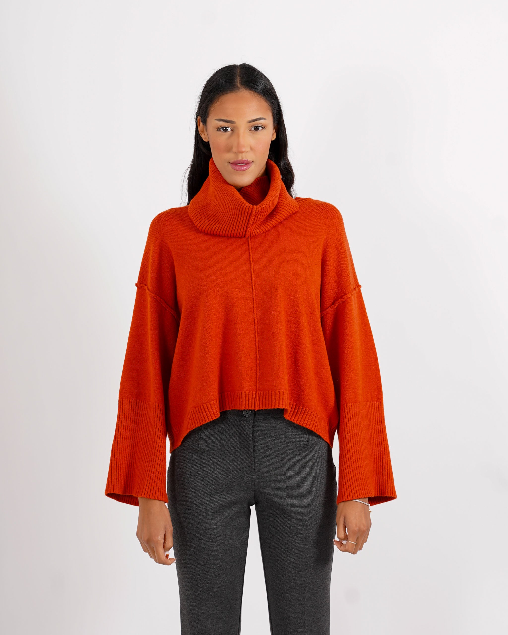 Maglia girocollo con collo removibile - Severa