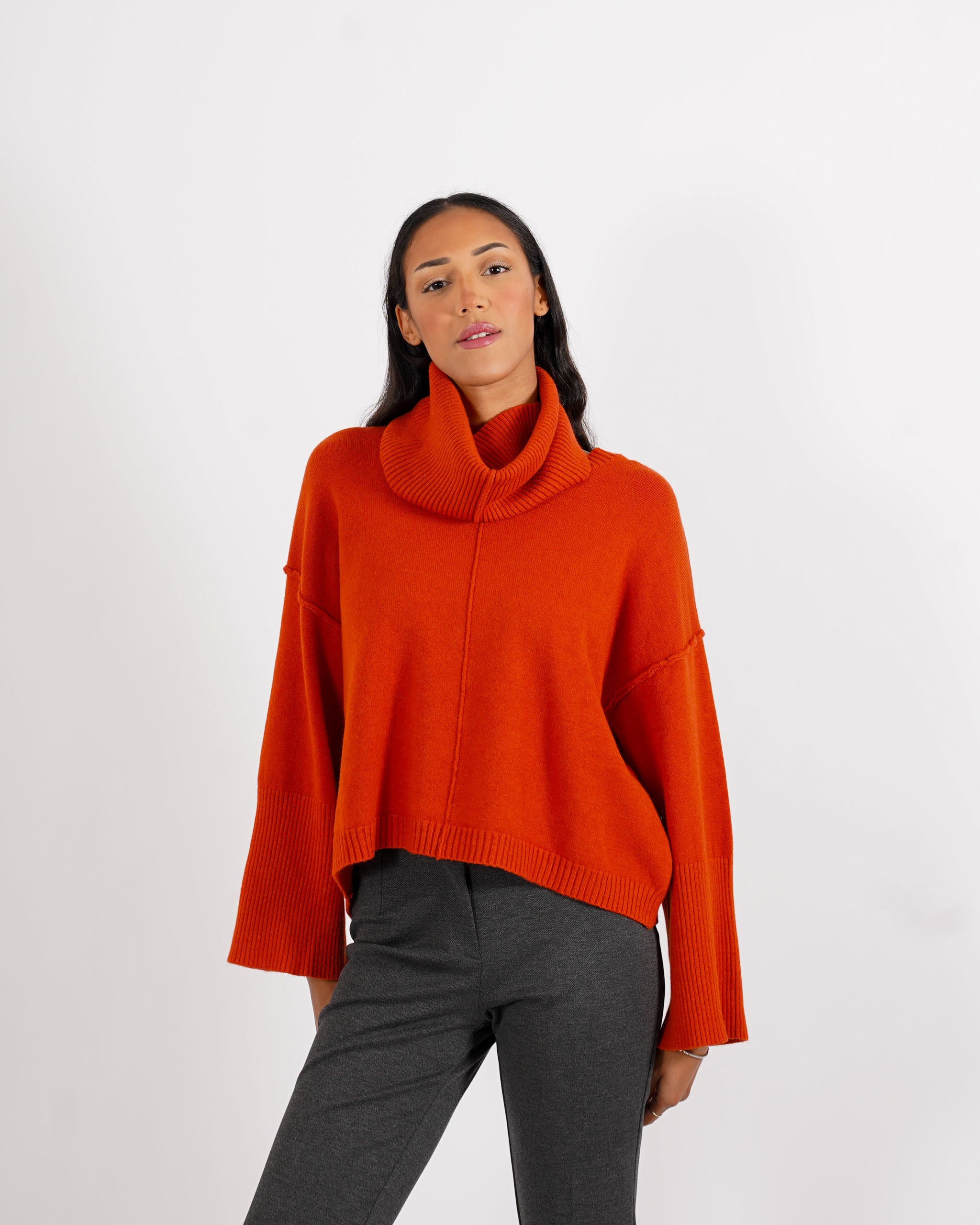 Maglia girocollo con collo removibile - Severa