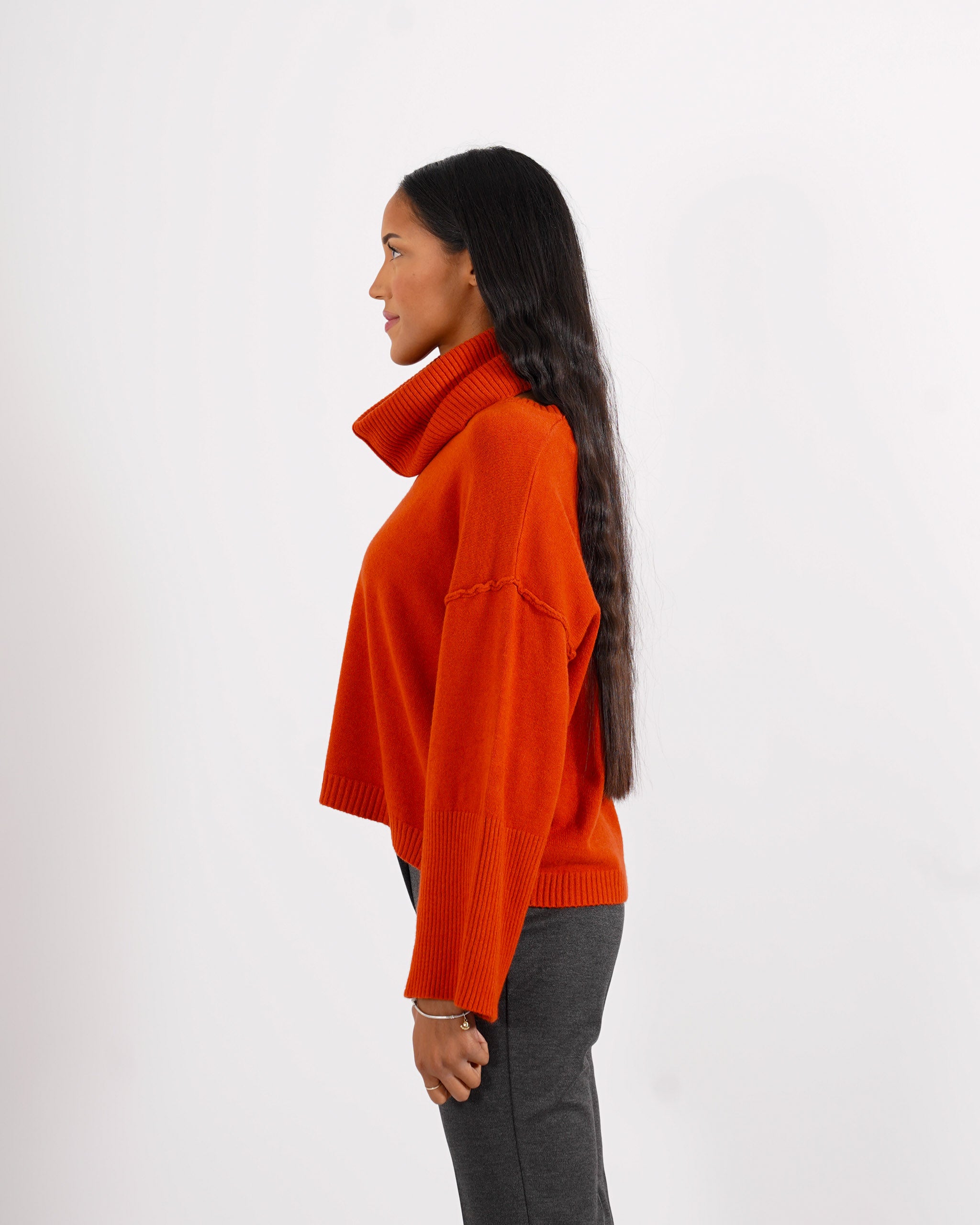 Maglia girocollo con collo removibile - Severa