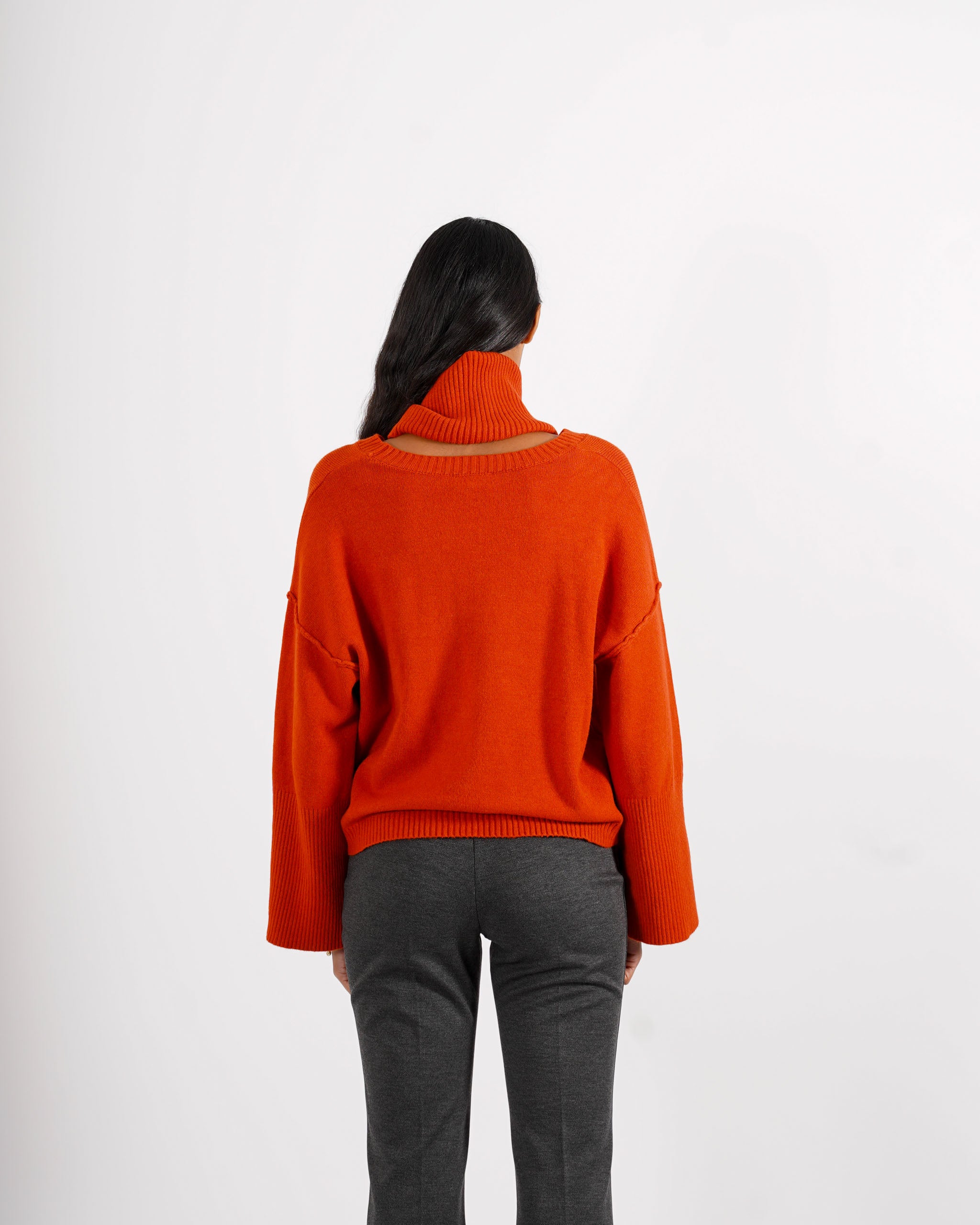 Maglia girocollo con collo removibile - Severa