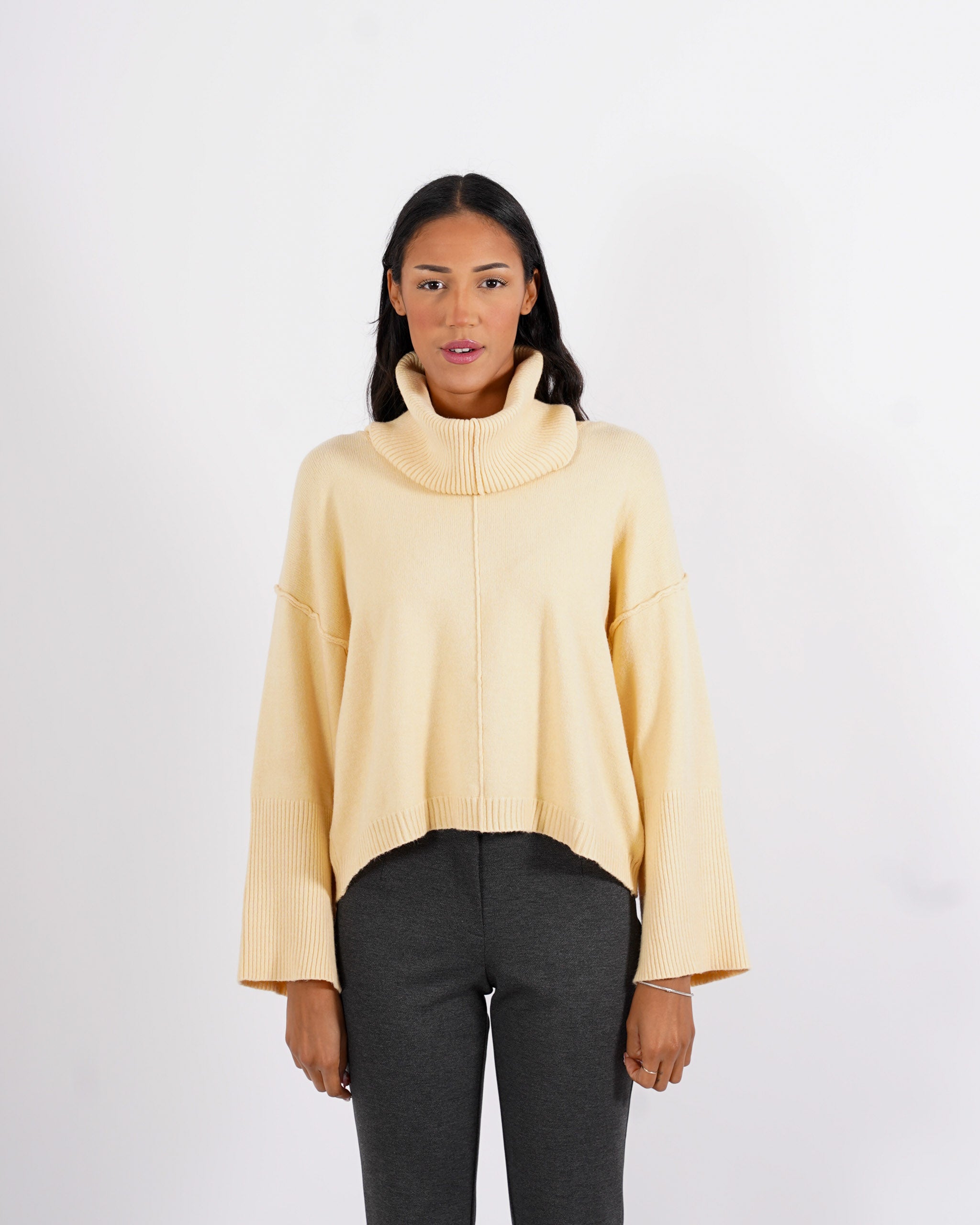 Maglia girocollo con collo removibile - Severa