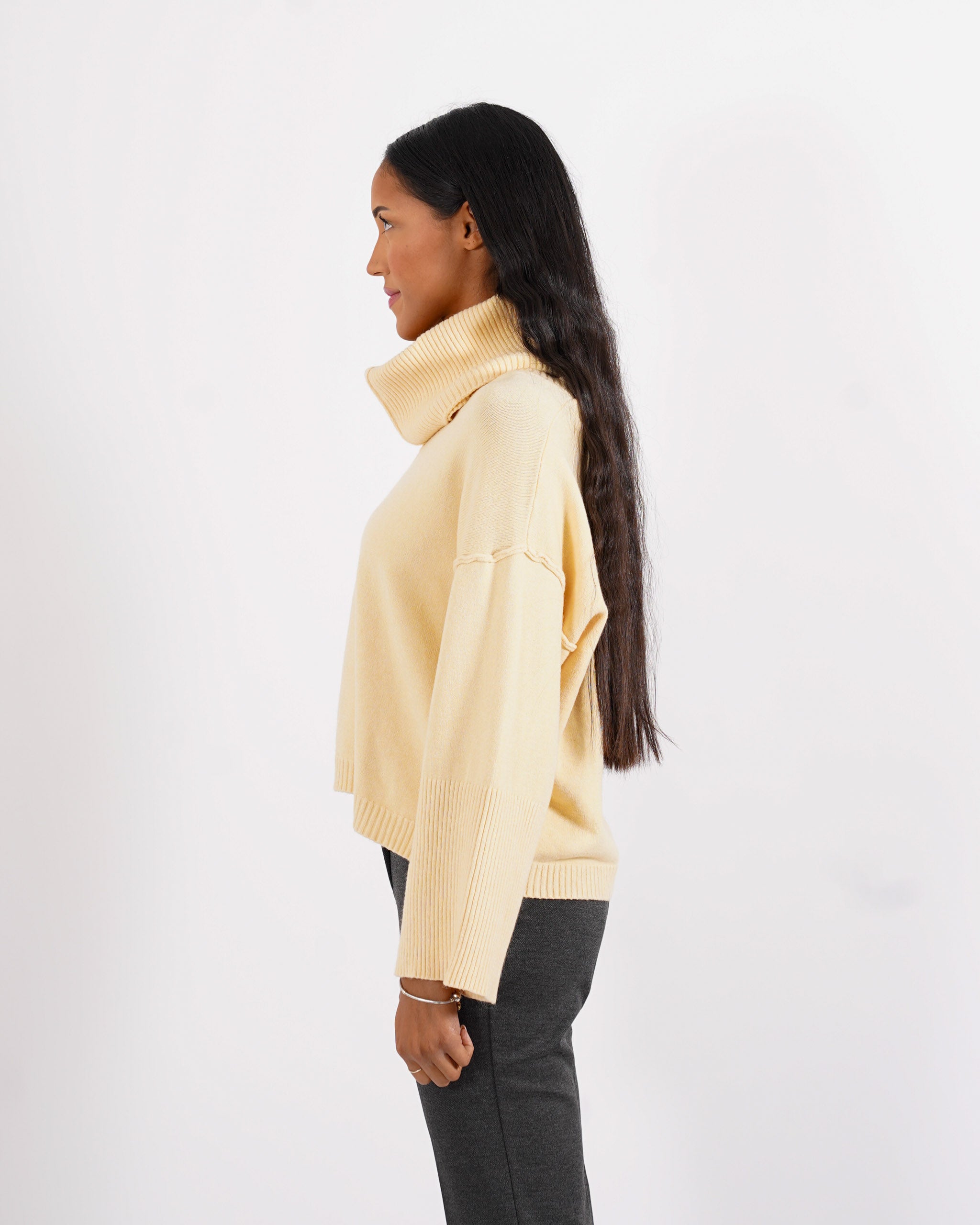 Maglia girocollo con collo removibile - Severa