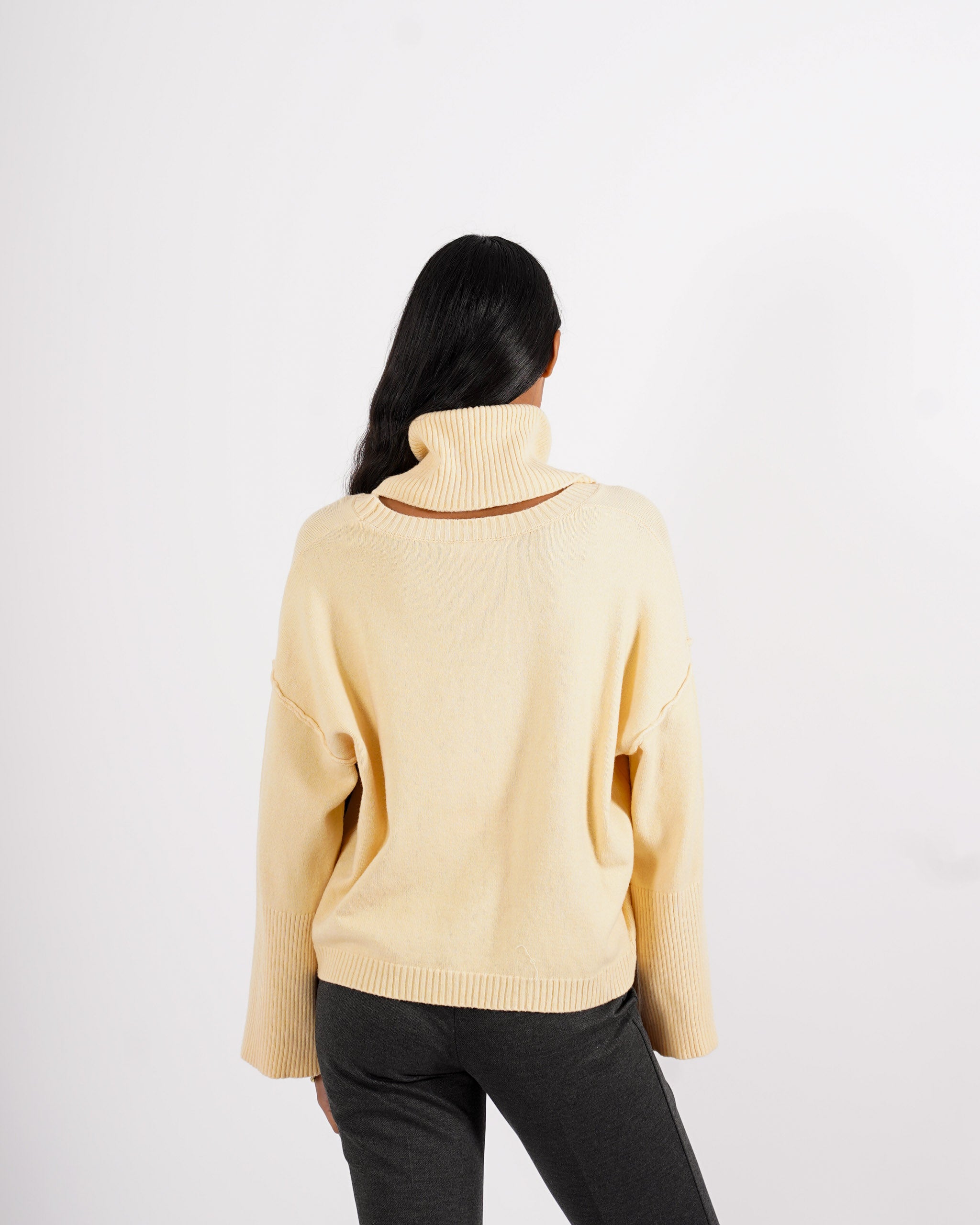 Maglia girocollo con collo removibile - Severa