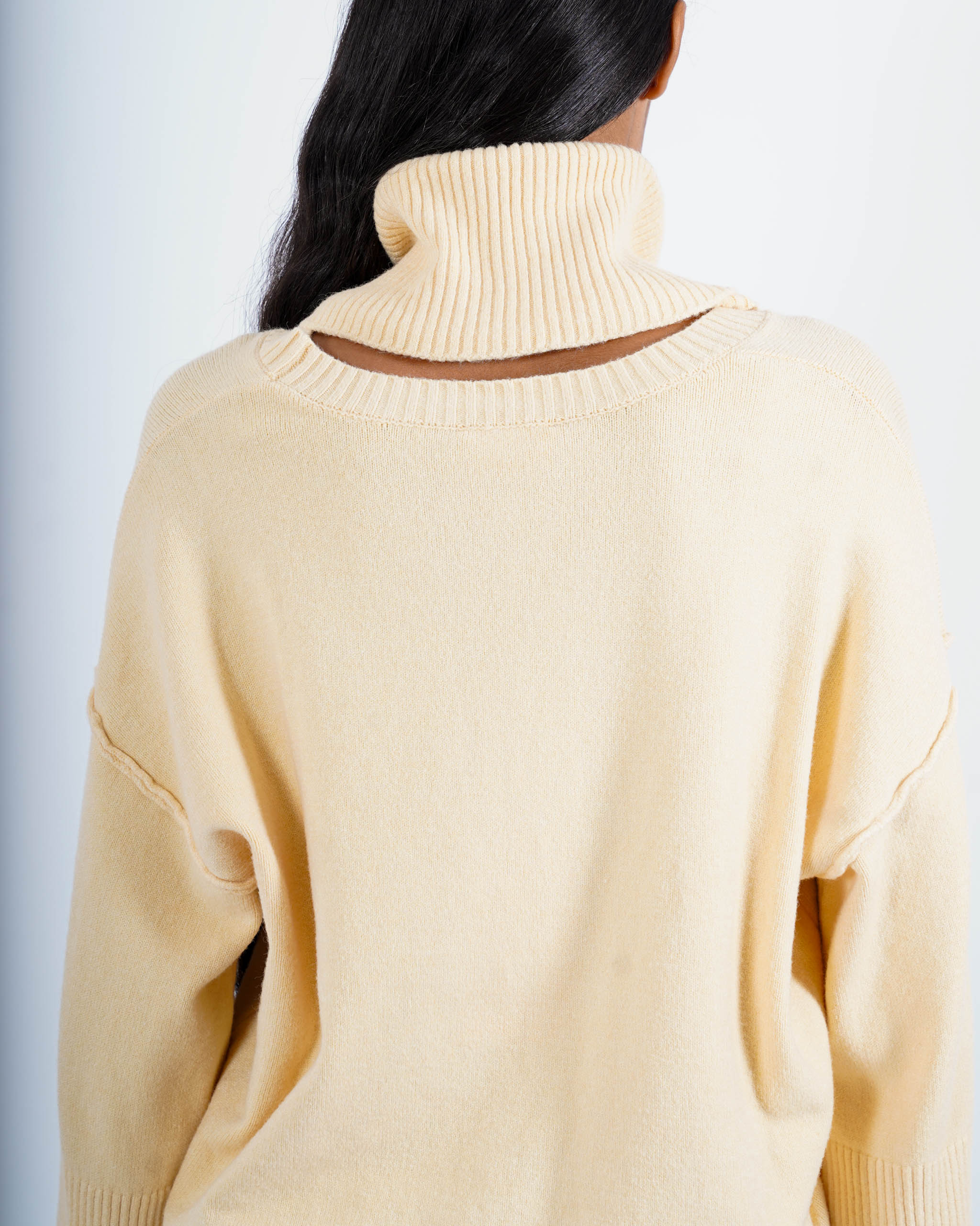 Maglia girocollo con collo removibile - Severa
