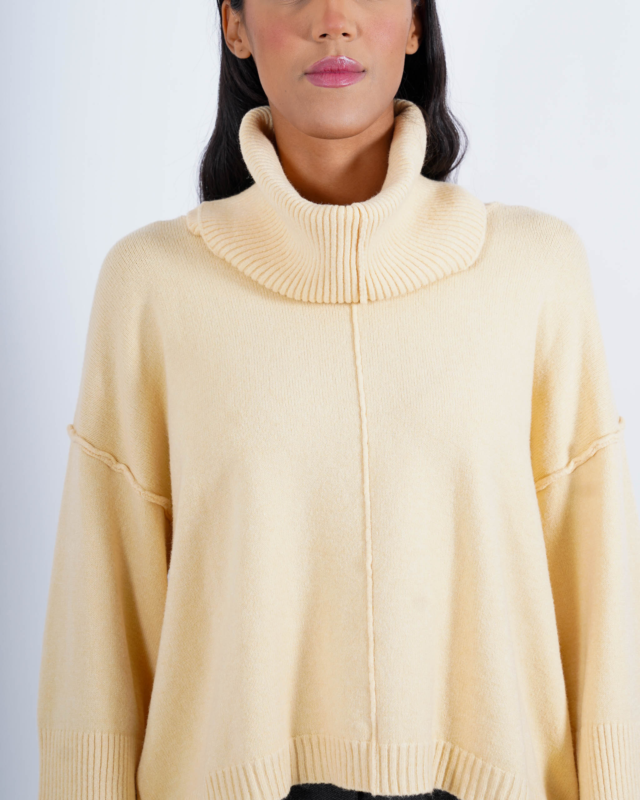 Maglia girocollo con collo removibile - Severa
