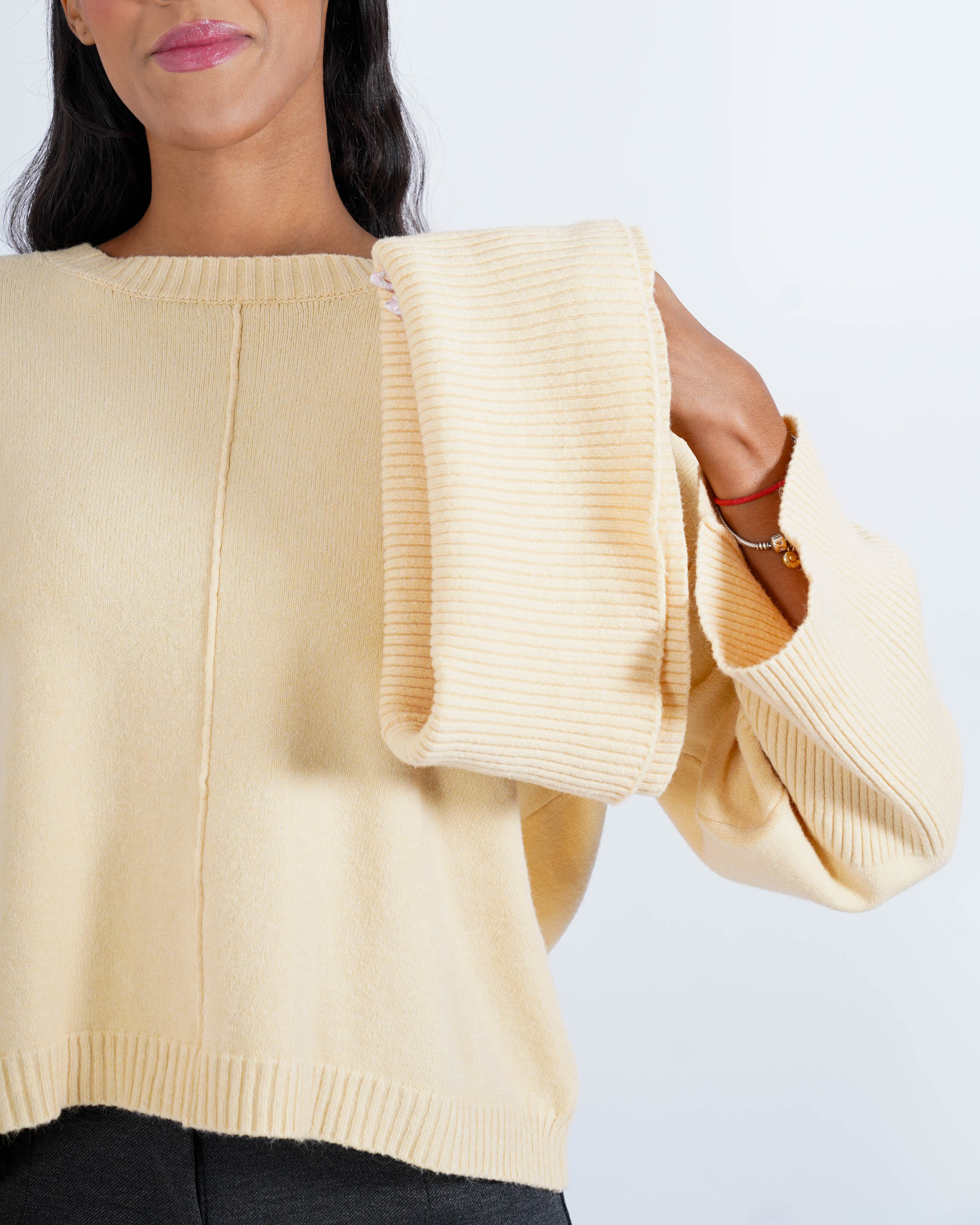 Maglia girocollo con collo removibile - Severa