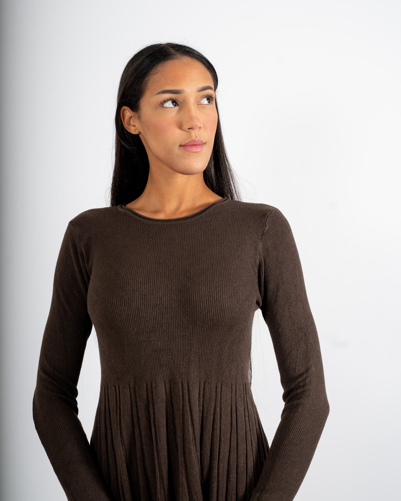 Abito girocollo in mano tricot - Eligia