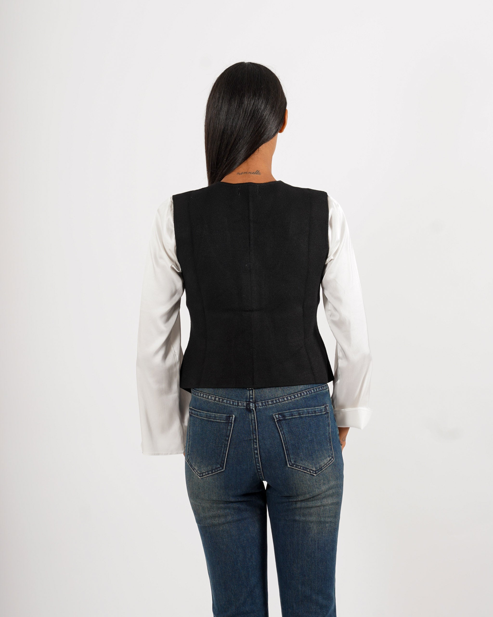 Gilet monopetto in tricot - Cirilla