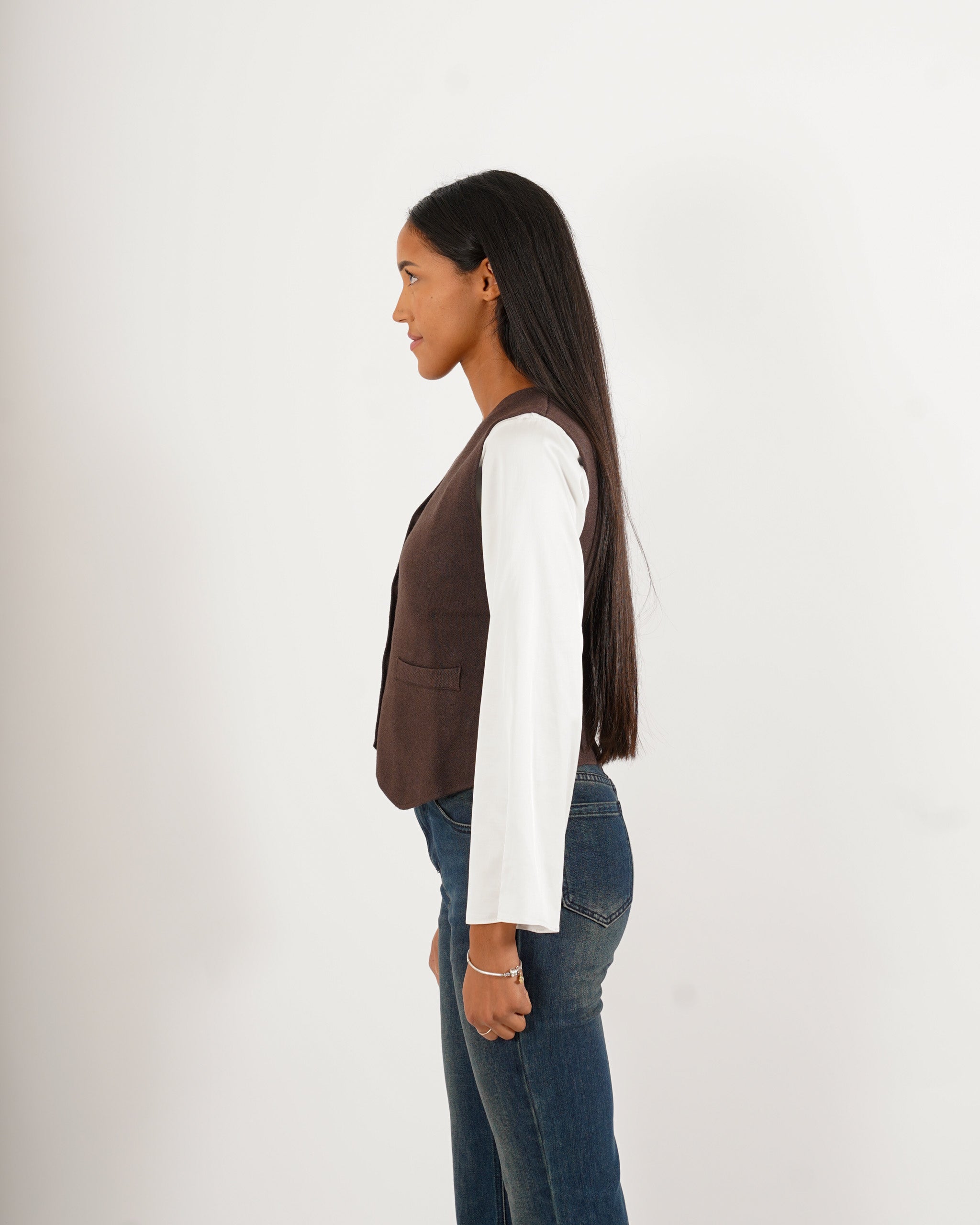 Gilet monopetto in tricot - Cirilla