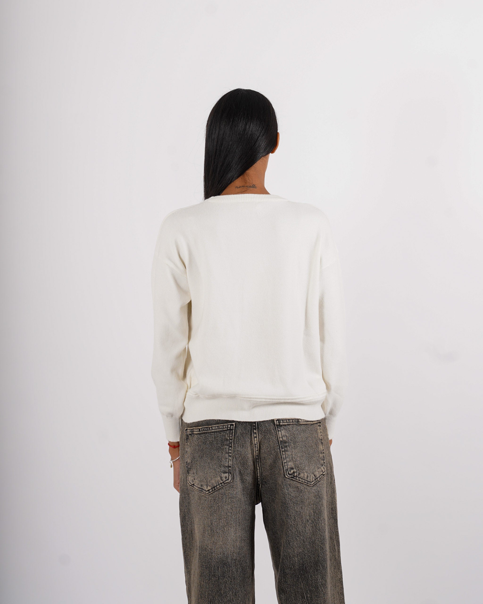 Maglia girocollo in mano viscosa - Silvestra