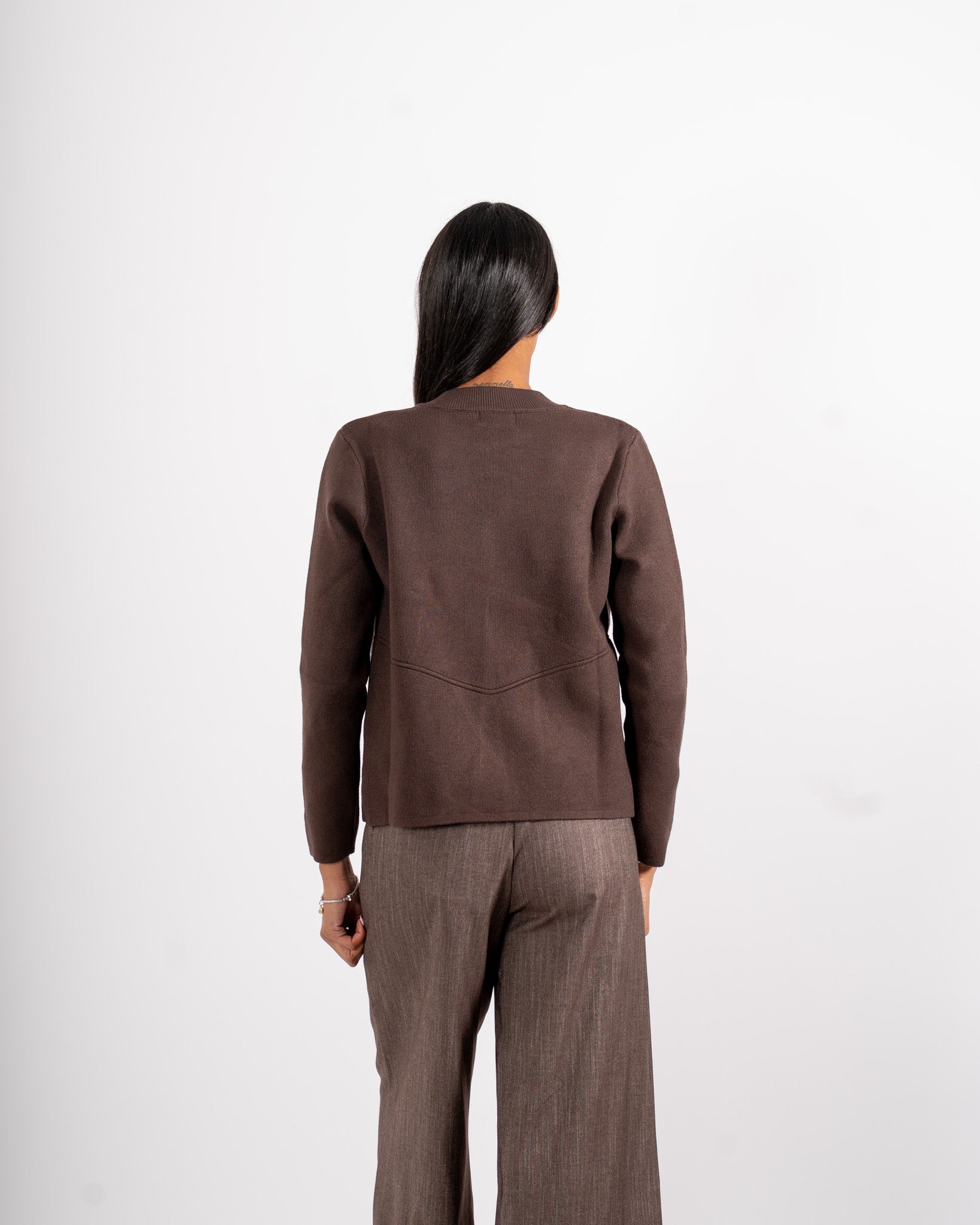 Cardigan aperto senza bottoni in mano lana - Donadel