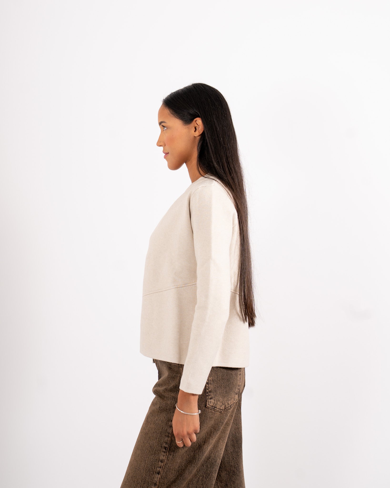 Cardigan aperto senza bottoni in mano lana - Donadel