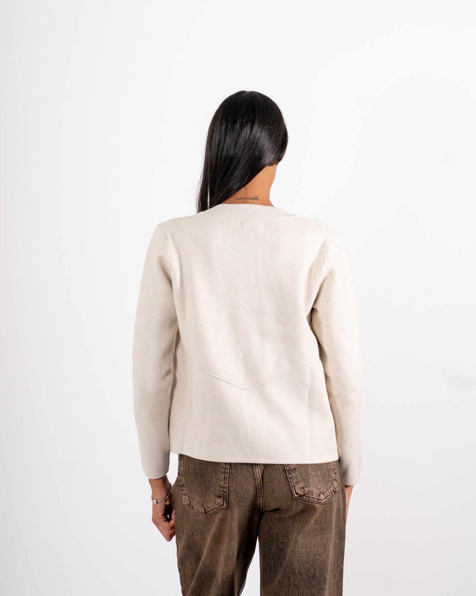 Cardigan aperto senza bottoni in mano lana - Donadel