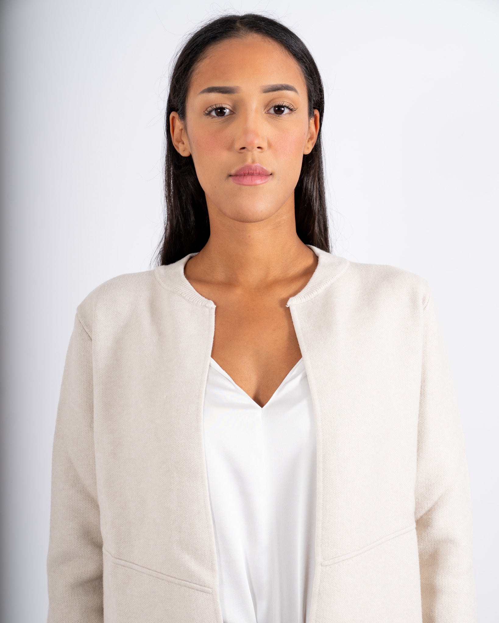 Cardigan aperto senza bottoni in mano lana - Donadel