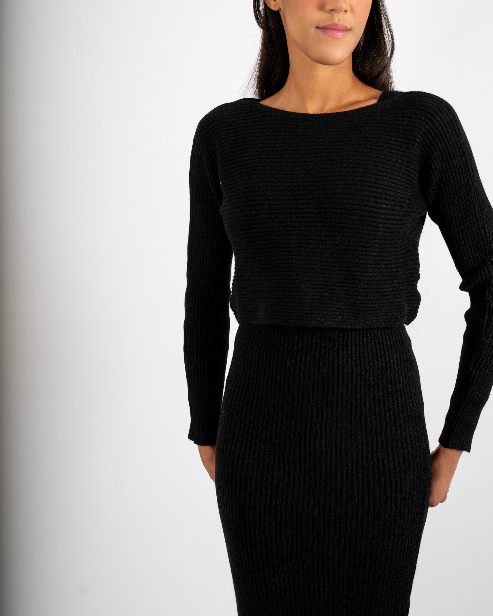 Abito tubino con coprispalle in tricot - Armanda