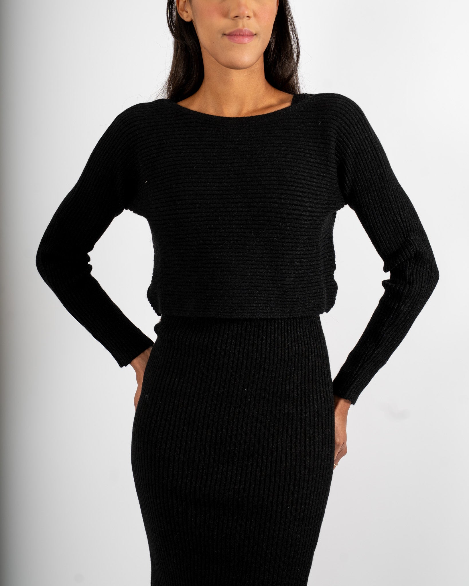 Abito tubino con coprispalle in tricot - Armanda