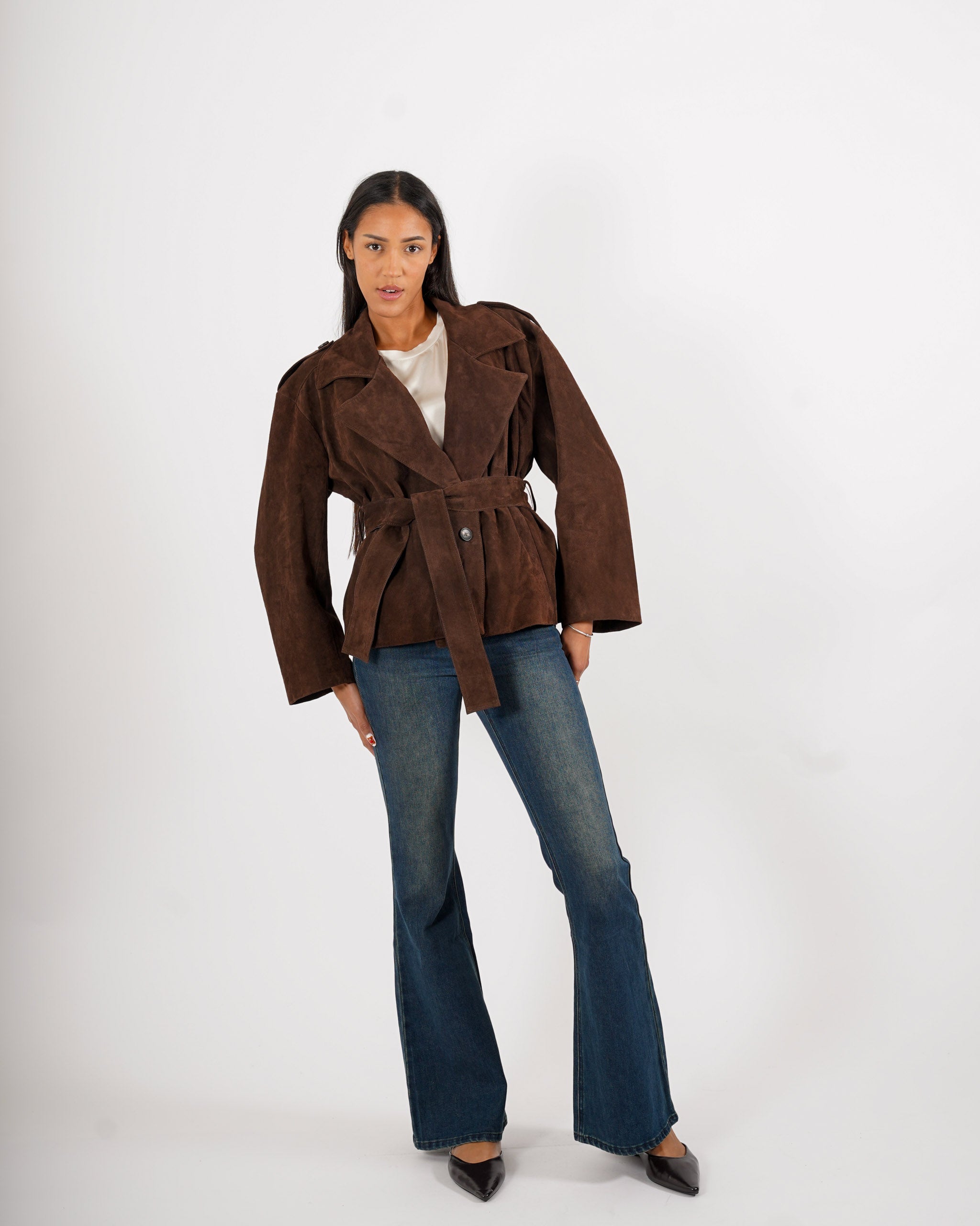 Giacca monopetto in crosta vintage - Ponzia