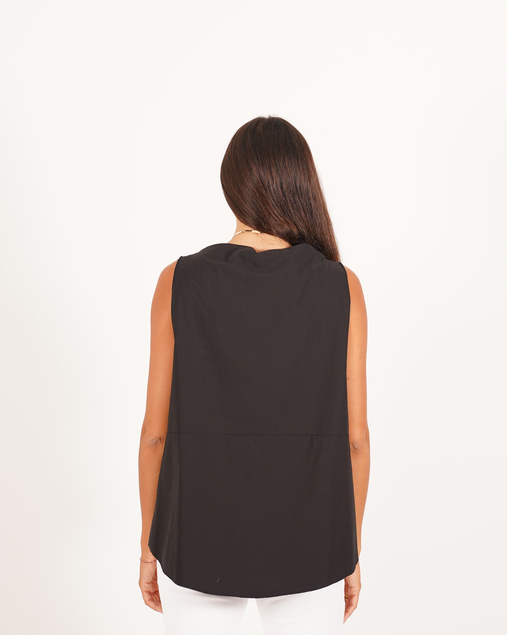 Blusa smanicata in bengalina stretch - Tricella
