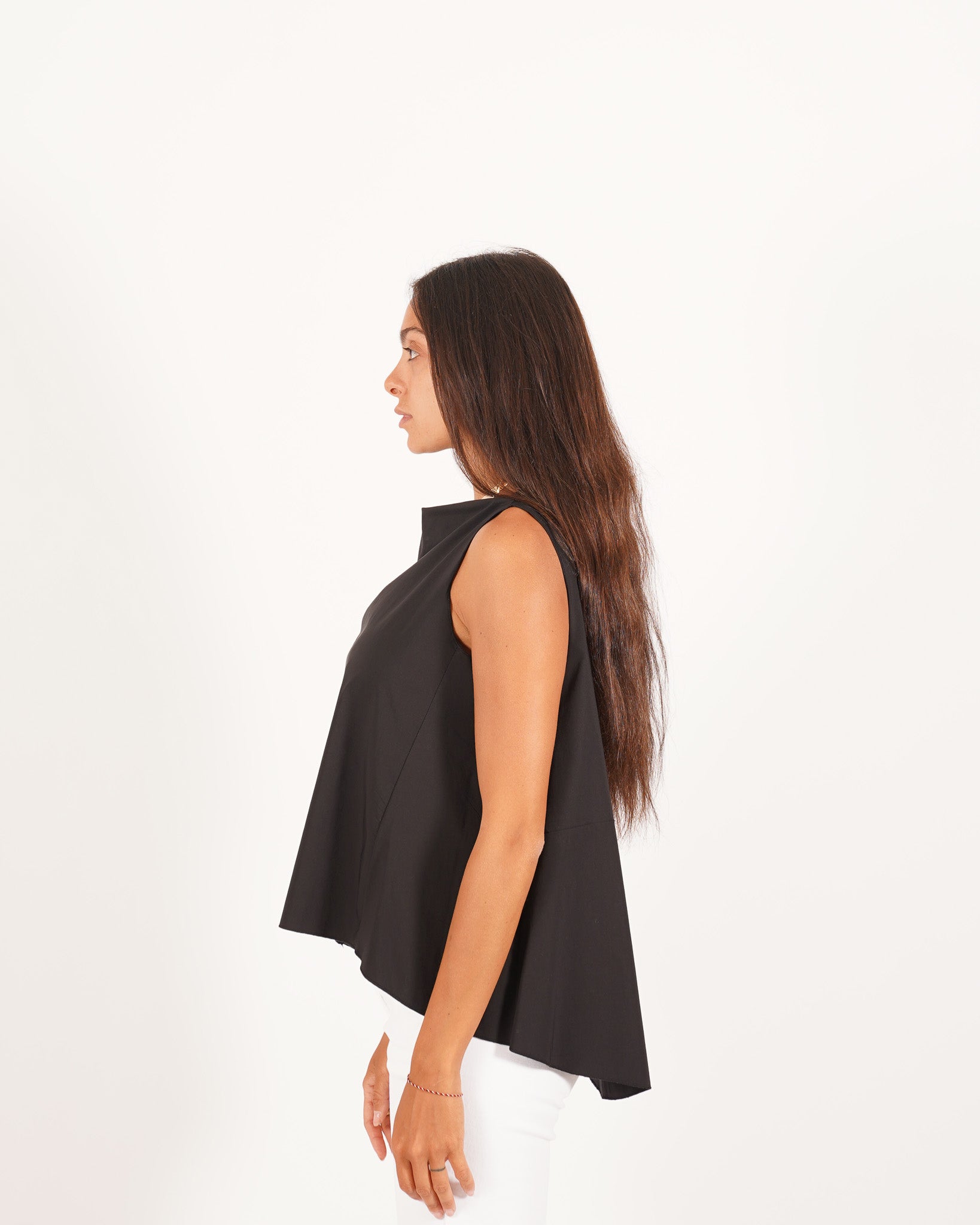 Blusa smanicata in bengalina stretch - Tricella