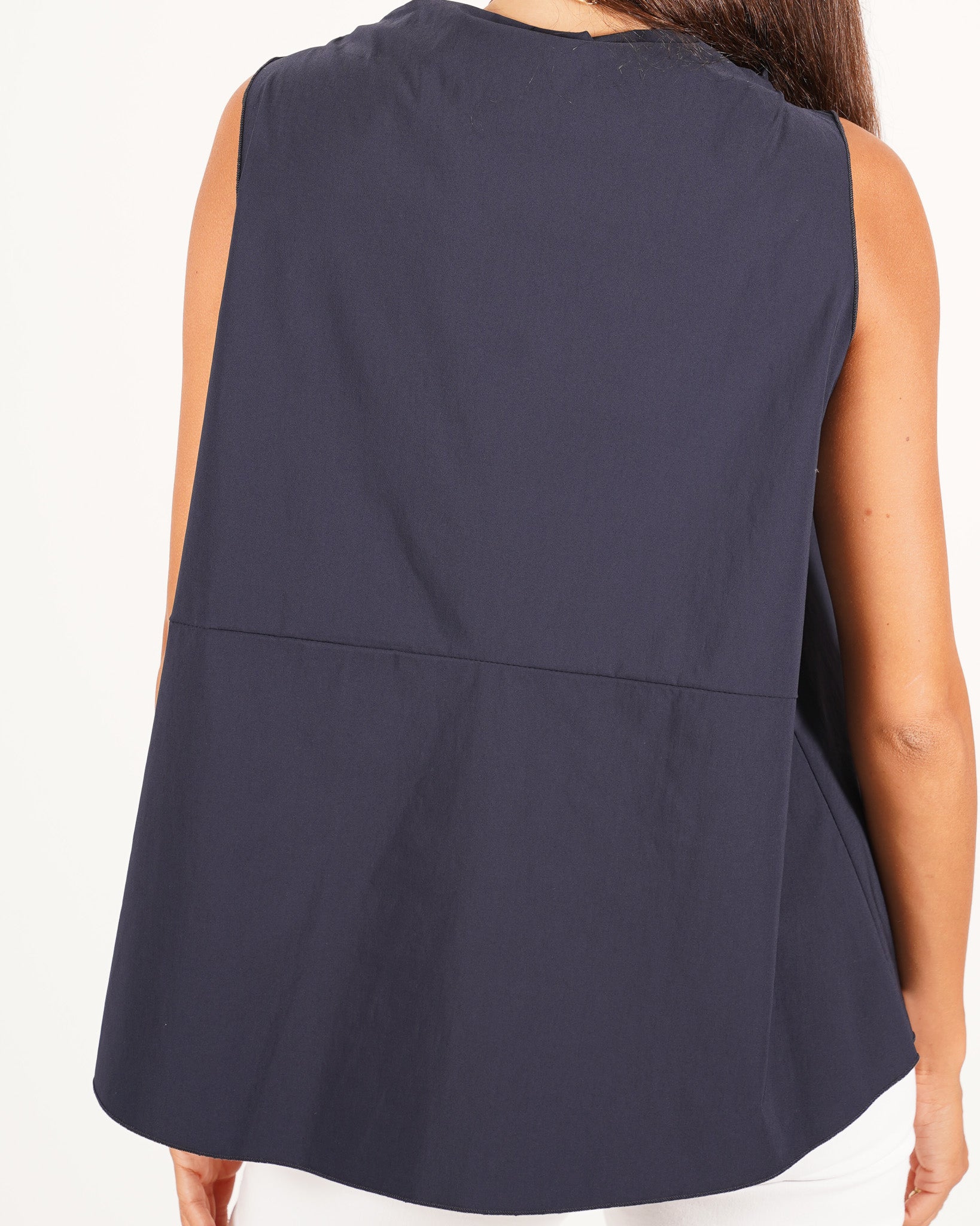 Blusa smanicata in bengalina stretch - Tricella