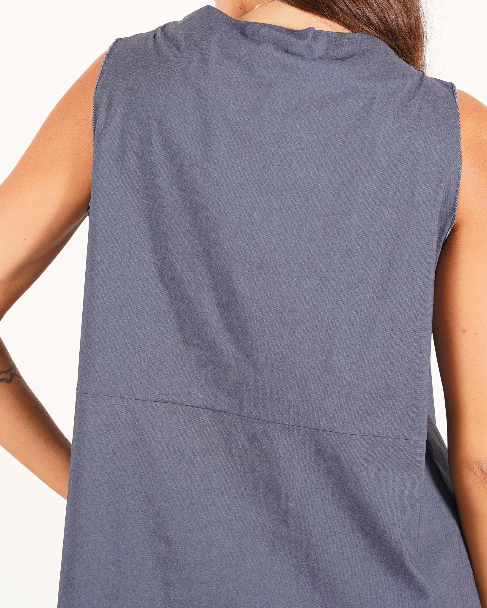 Blusa smanicata in bengalina stretch - Tricella