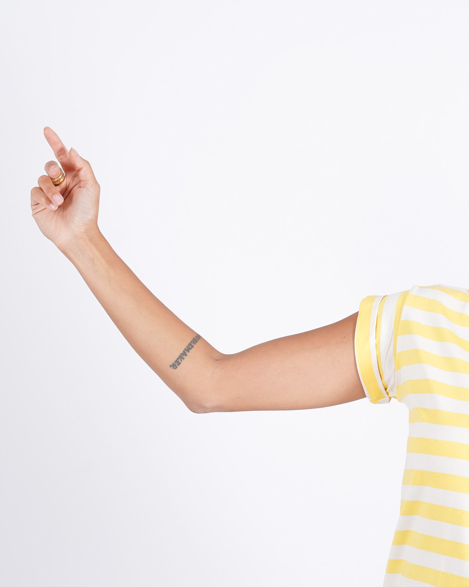 Shirt basic a righe con risvolto sulle maniche - Giorgia