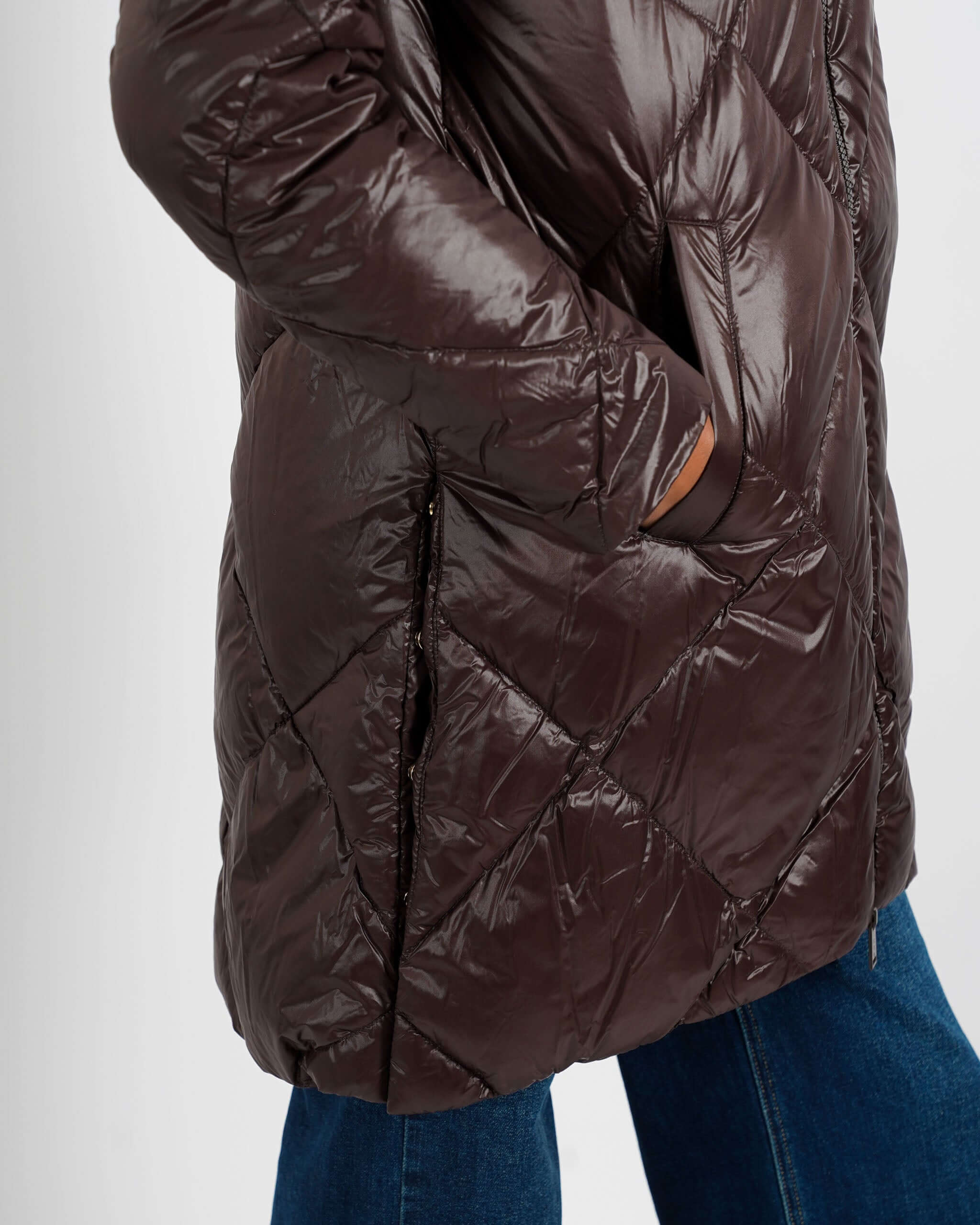 Piumino trapuntato con disegno rombo - Giselle - Hope Fashion