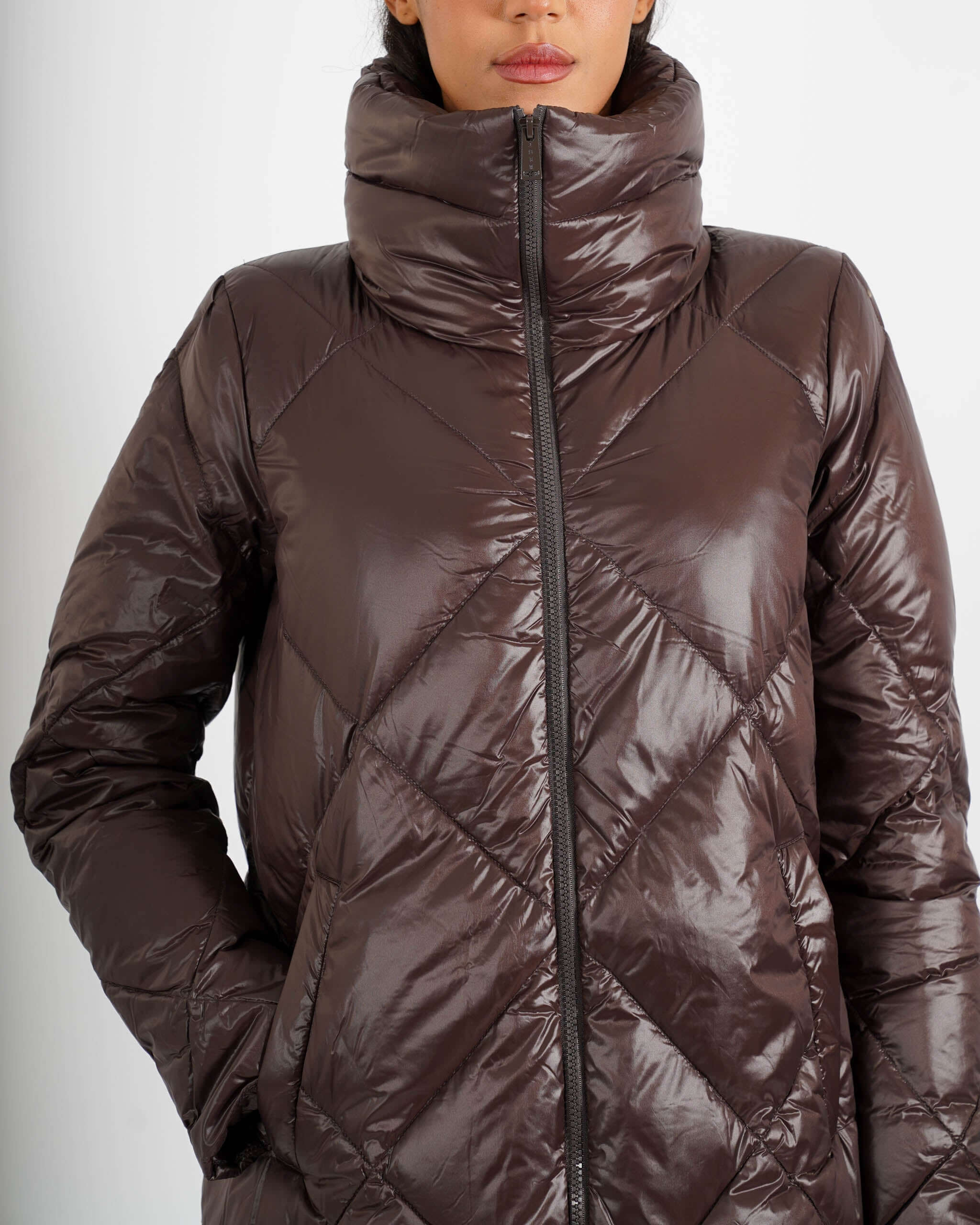 Piumino trapuntato con disegno rombo - Giselle - Hope Fashion