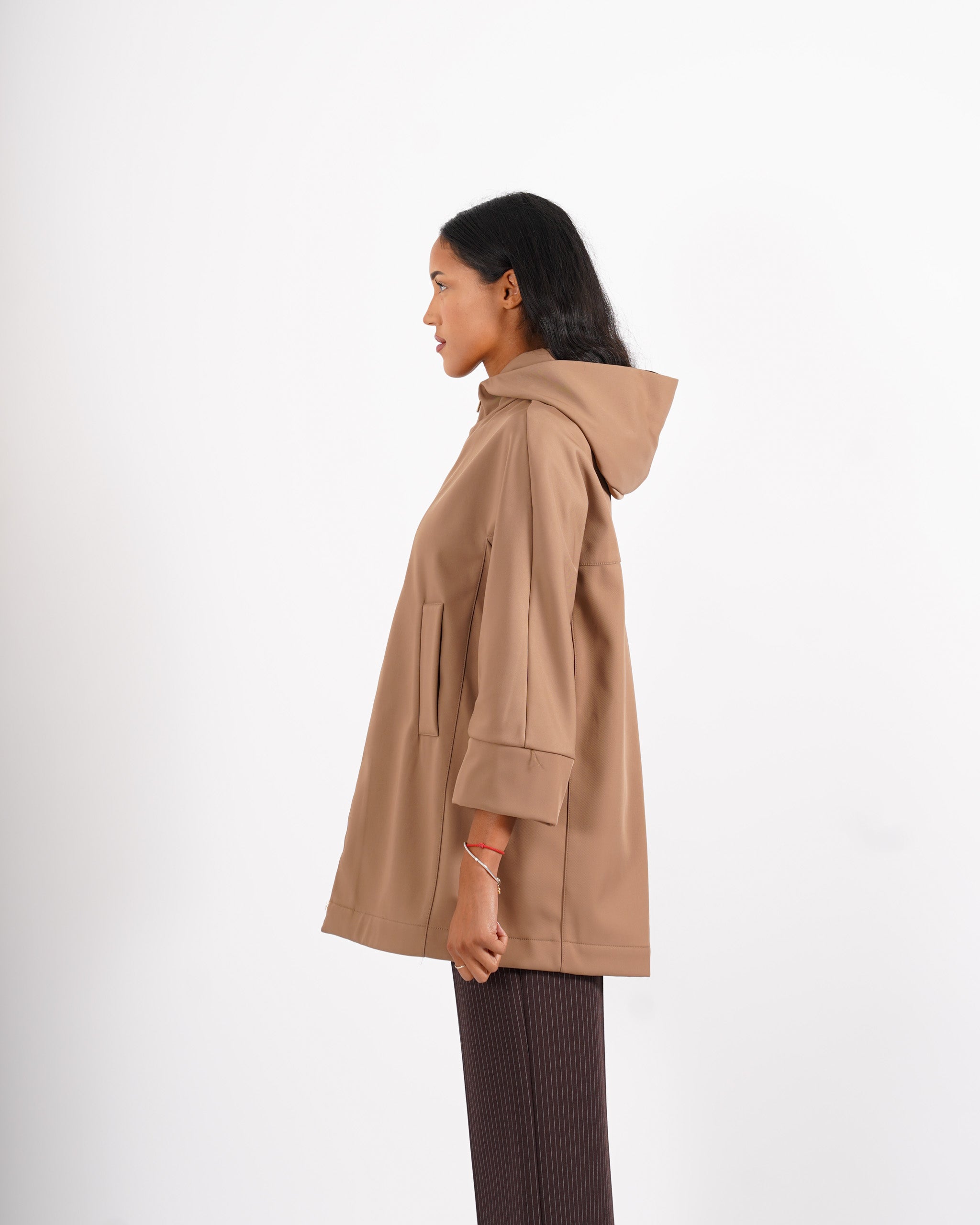 Giubbino in nylon con cappuccio e zip - Casarano