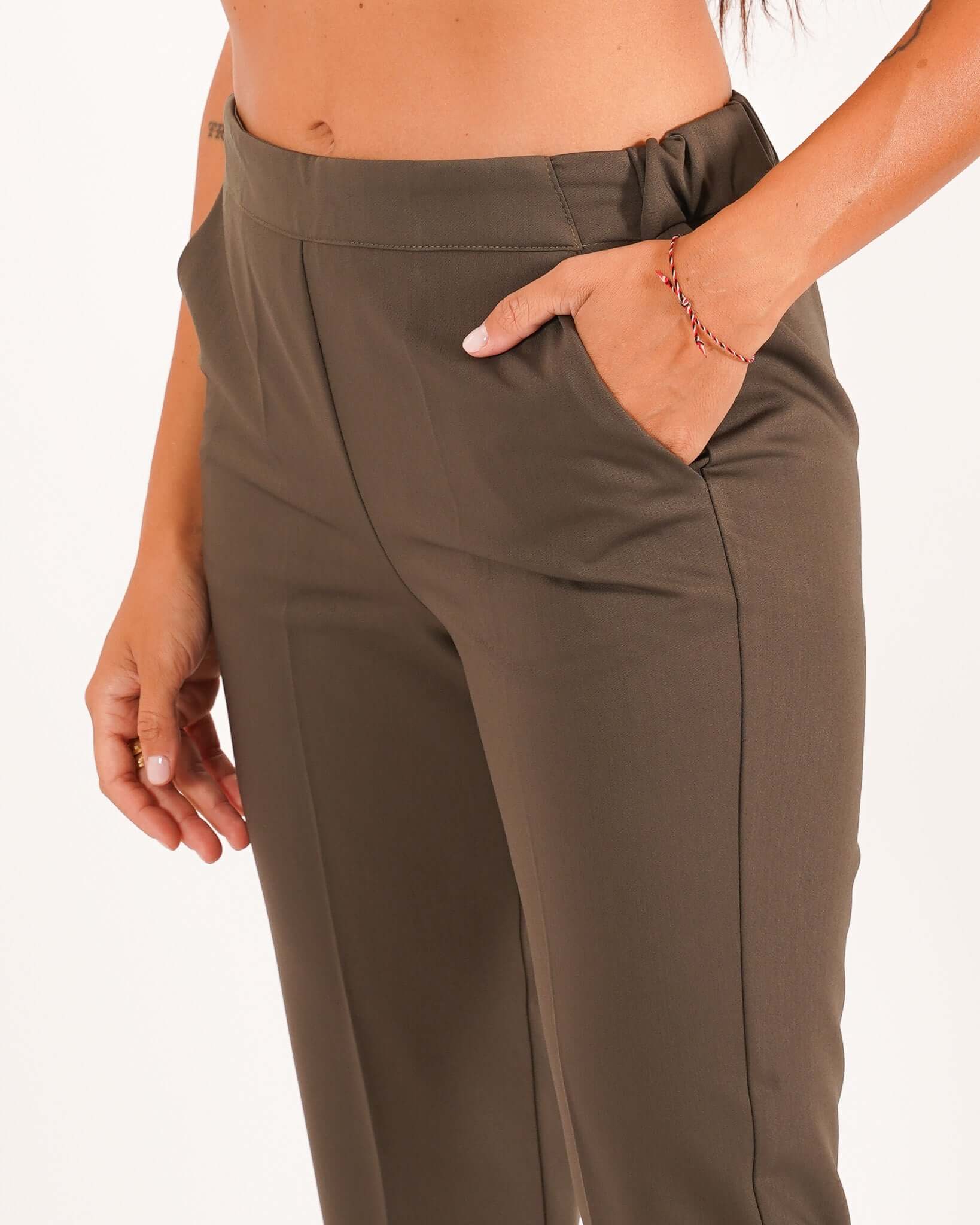 Pantaloni slim fit in ecofibra- Judas