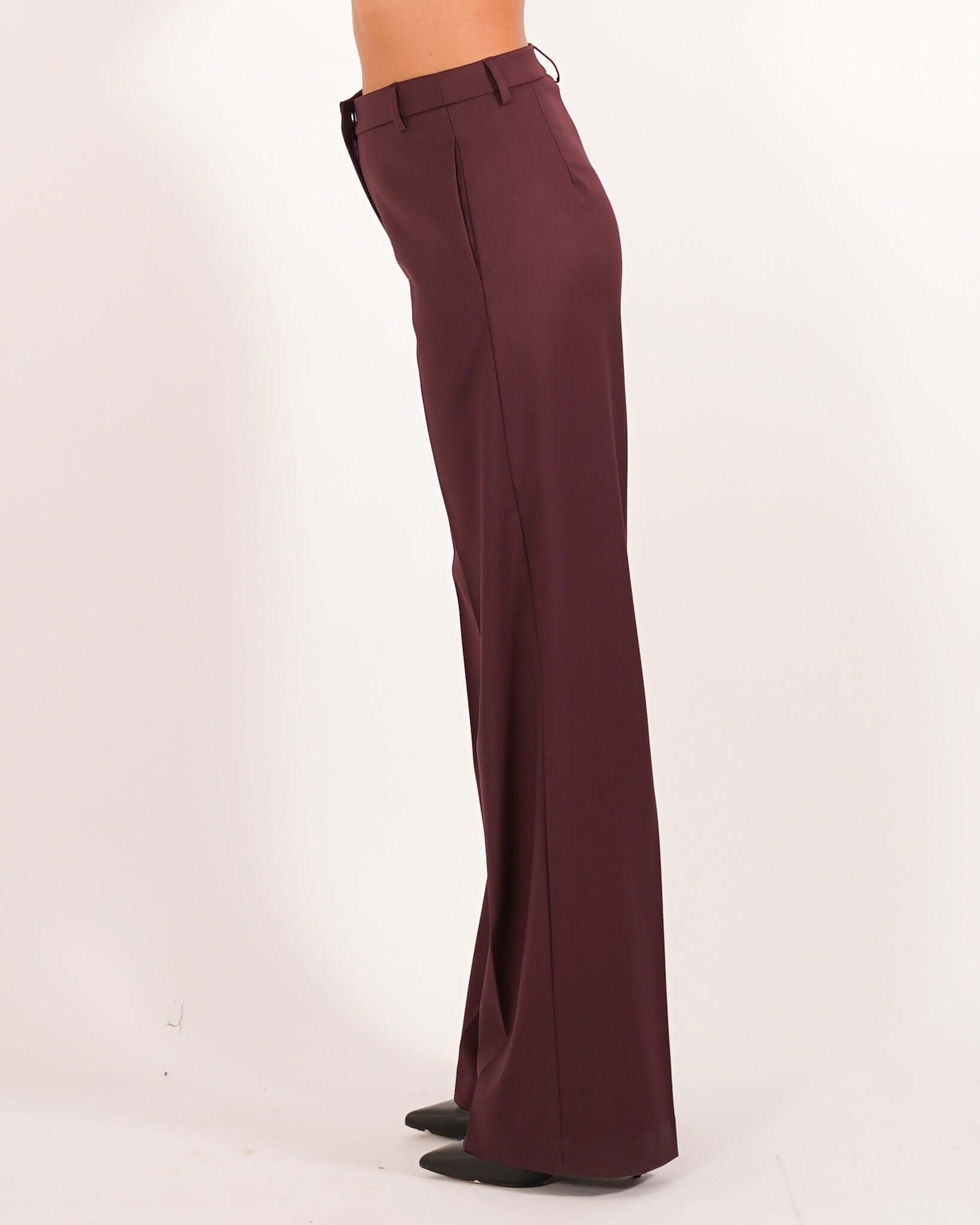 Pantaloni palazzo a vita alta in ecofibra – Giovanna