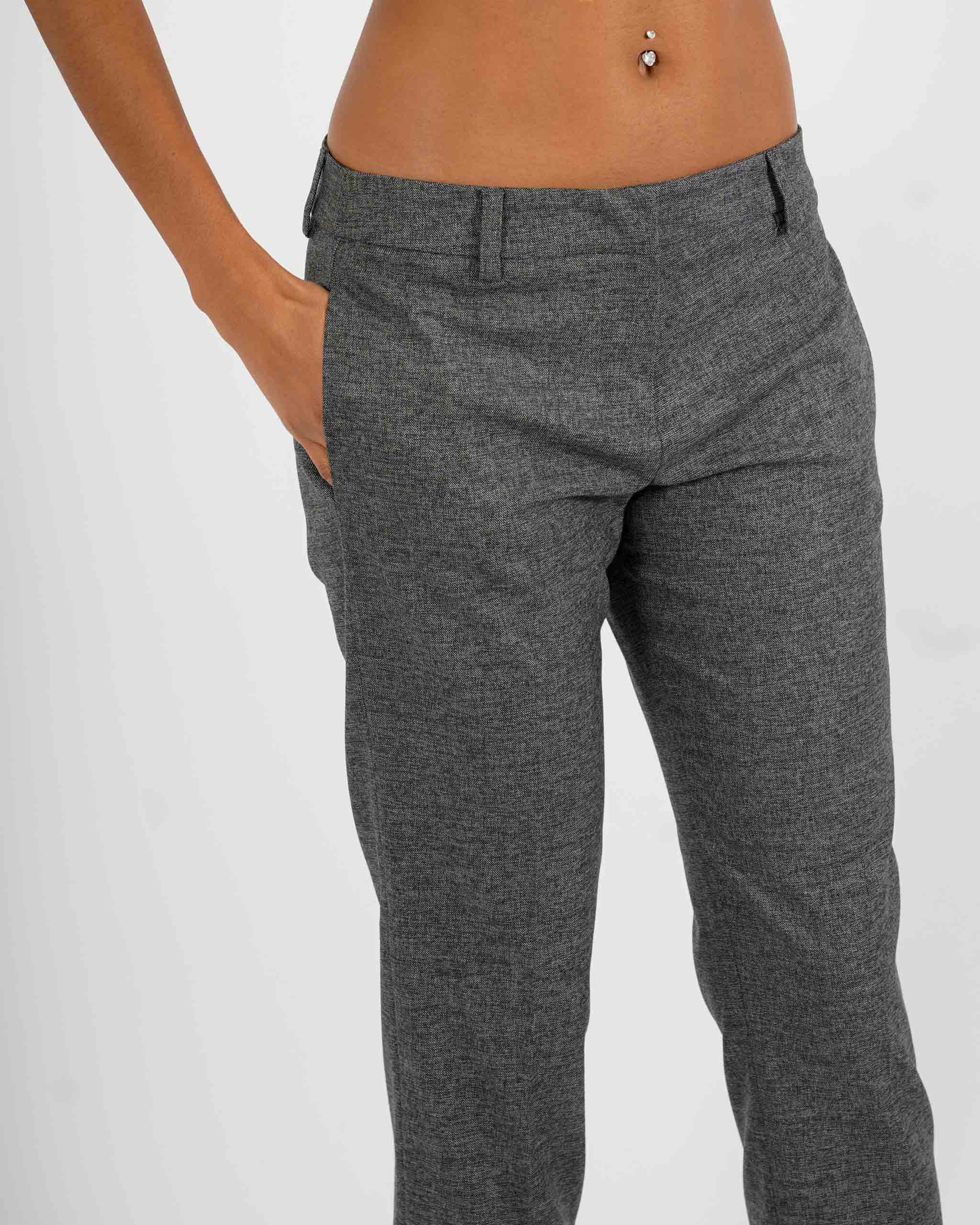 Pantaloni slim fit con bustino in fresco lana - Milena