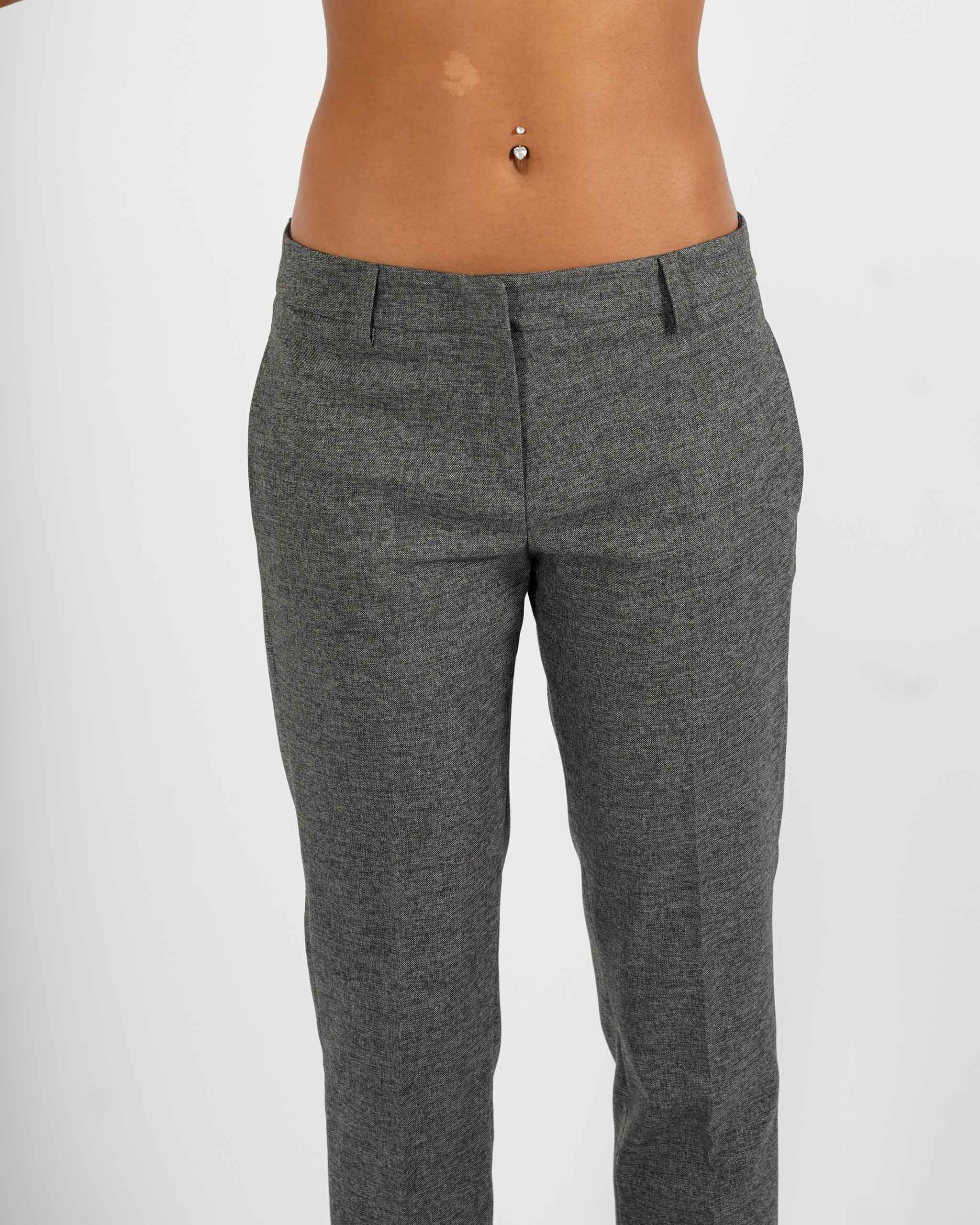 Pantaloni slim fit con bustino in fresco lana - Milena