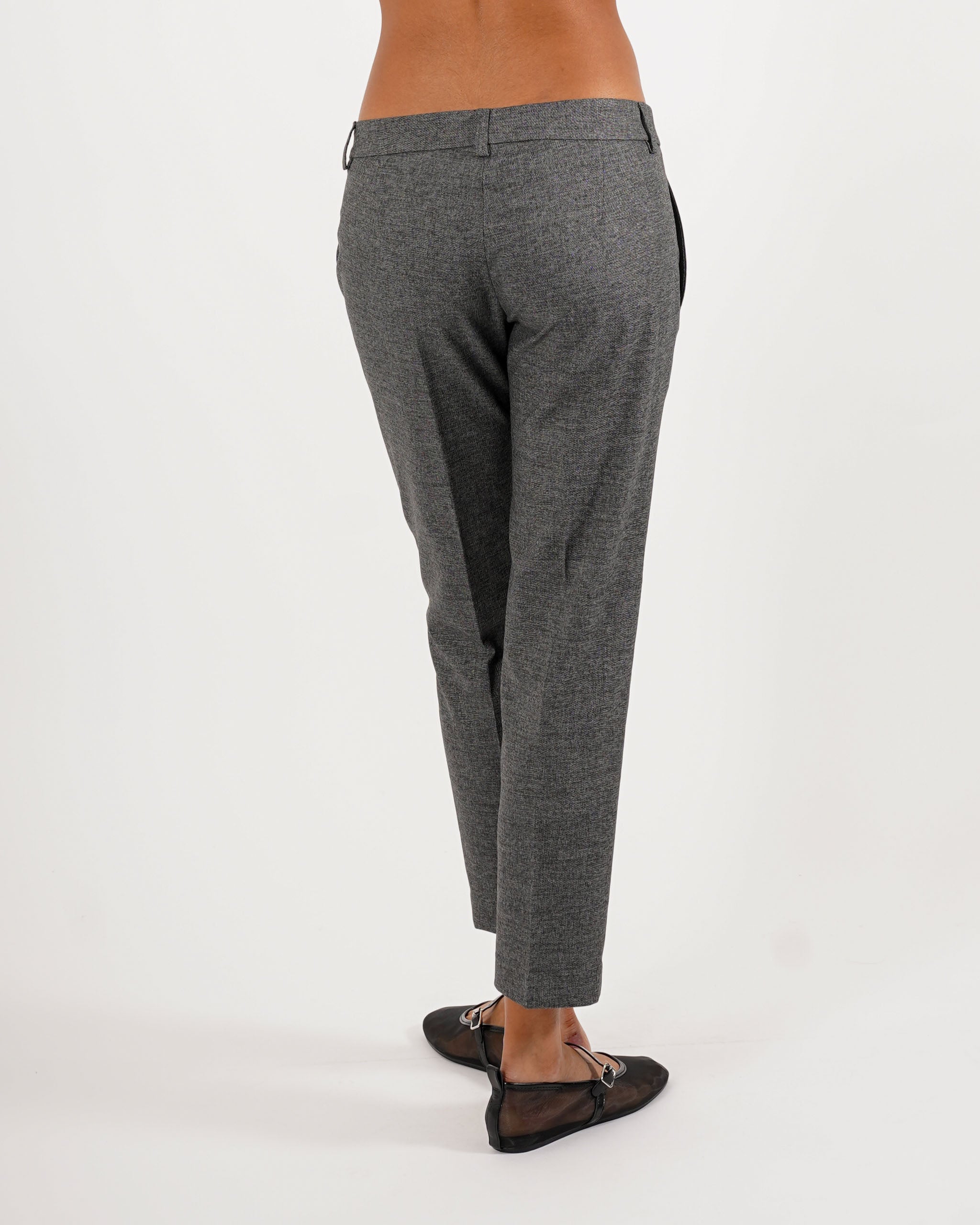 Pantaloni slim fit con bustino in fresco lana - Milena