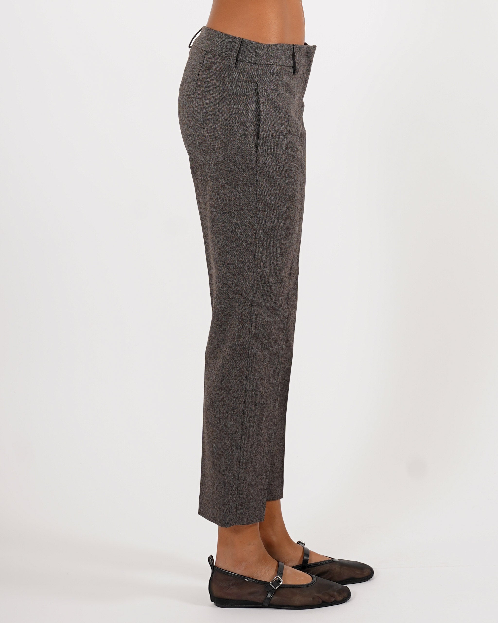 Pantaloni slim fit con bustino in fresco lana - Milena