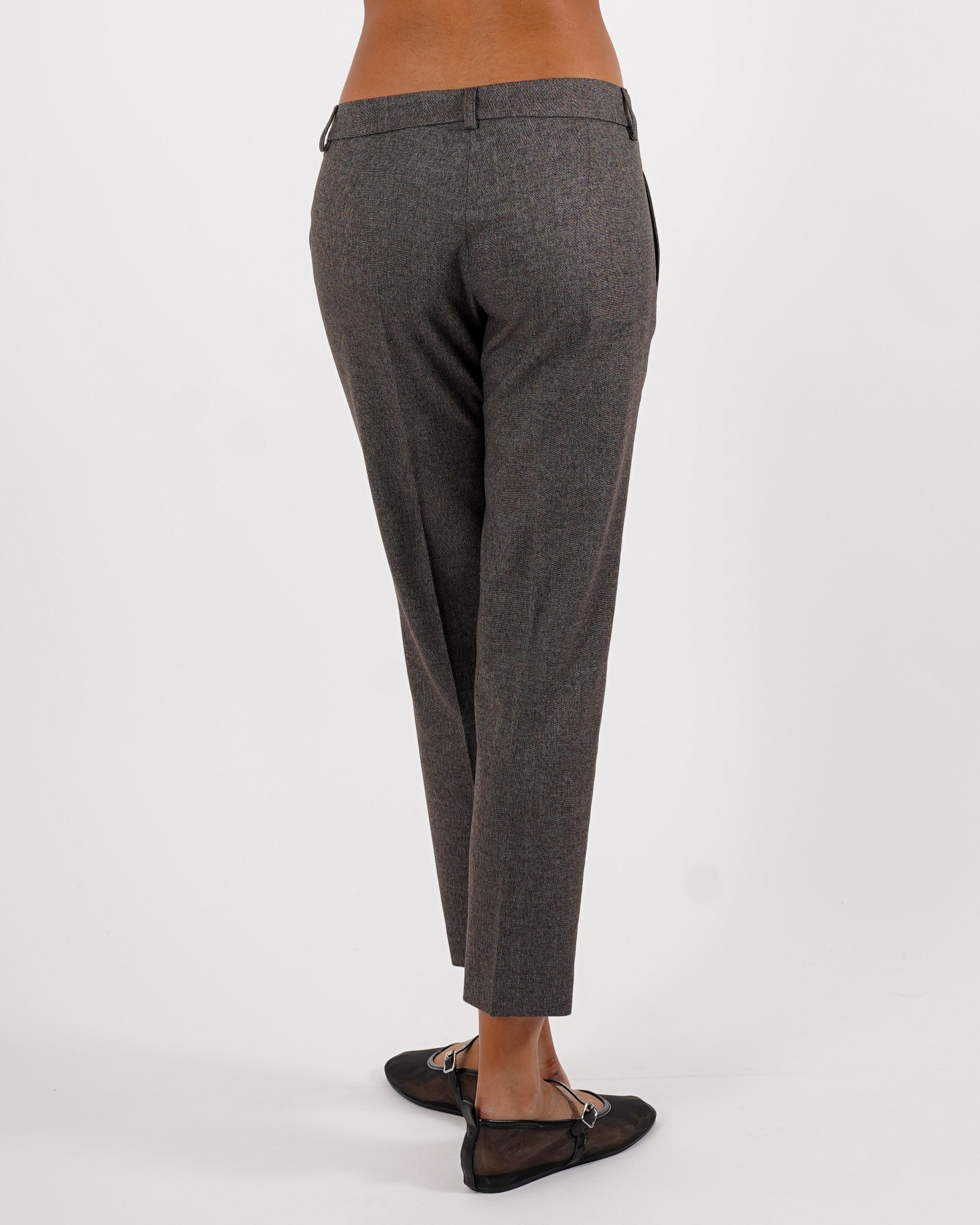 Pantaloni slim fit con bustino in fresco lana - Milena