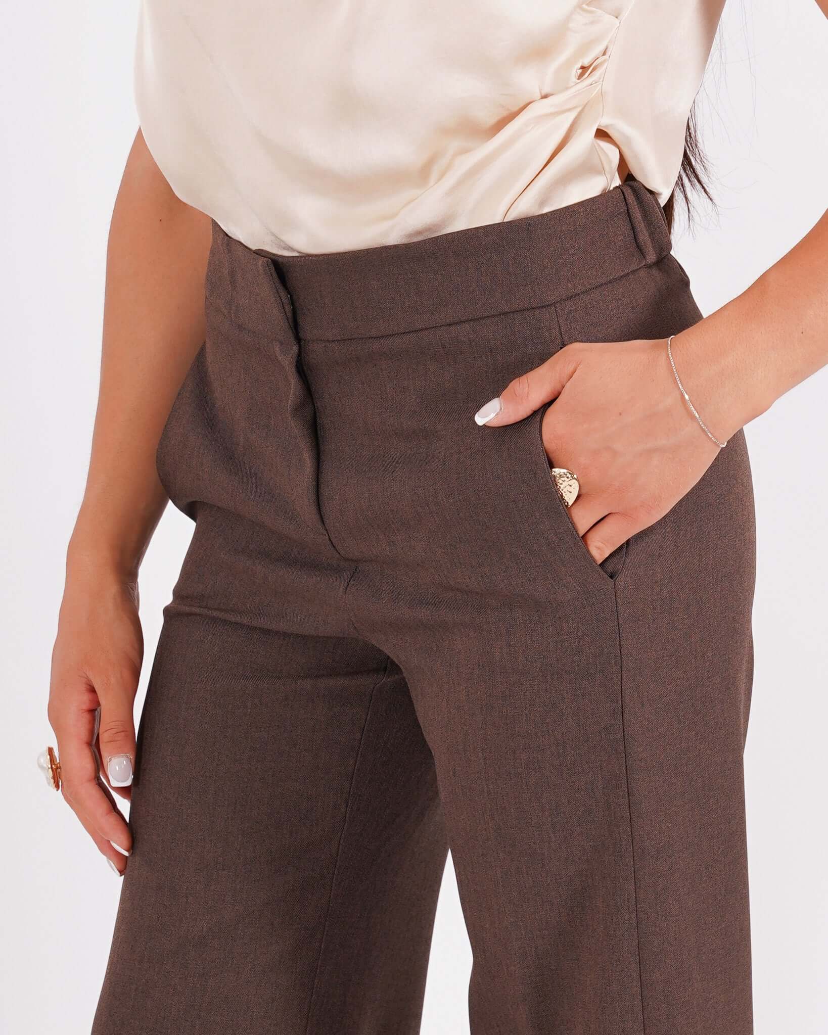 Pantaloni cropped in eco fibra - Manzano